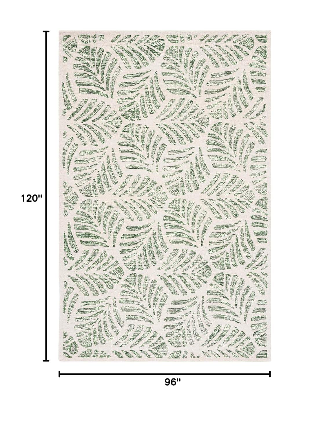 Martha Stewart Jardin - MSR3529 - Indoor Hand Tufted Area Rugs - Ivory/Green - 8'x10'