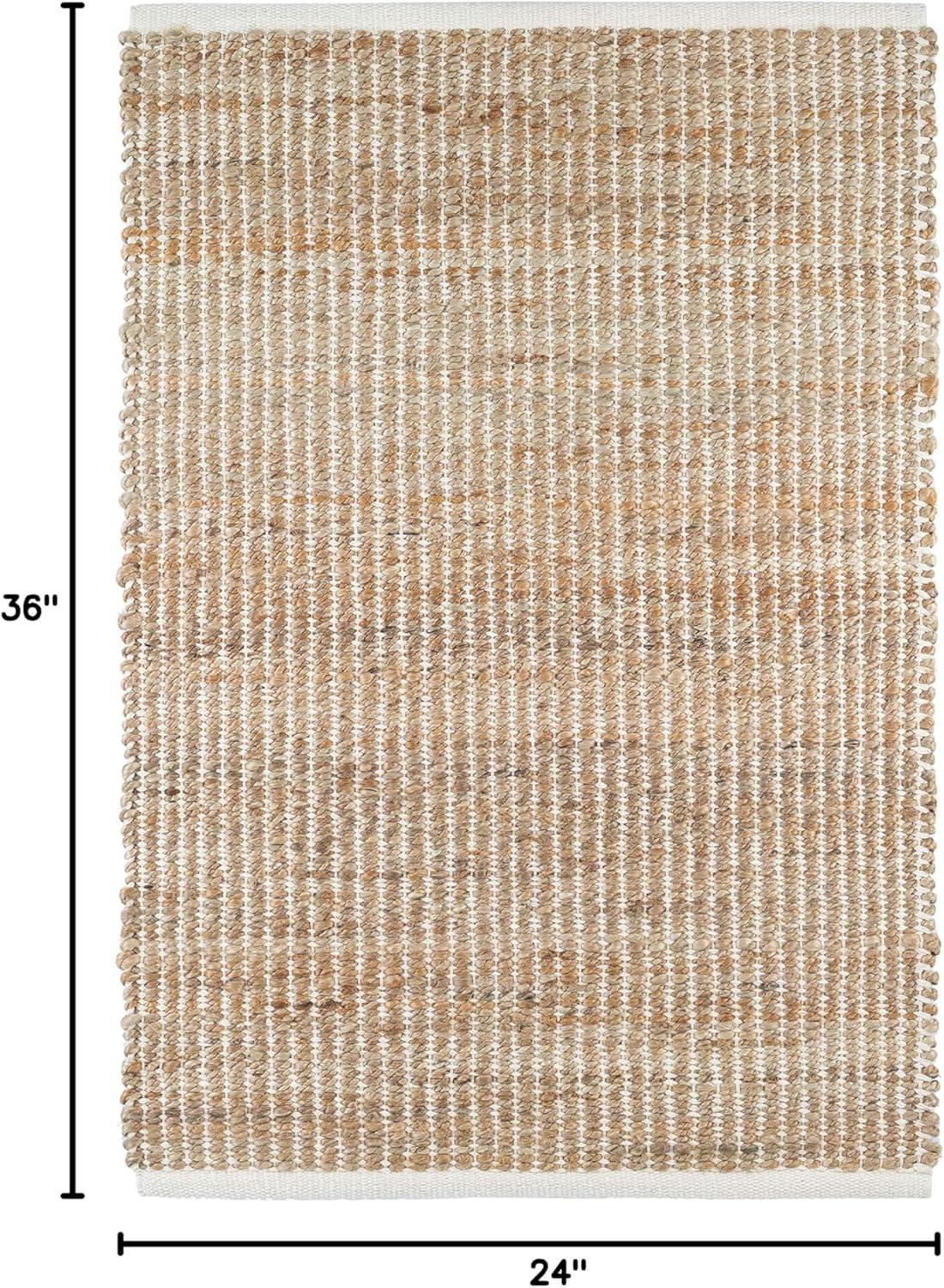 Gridwork Ivory Handwoven Jute Rug