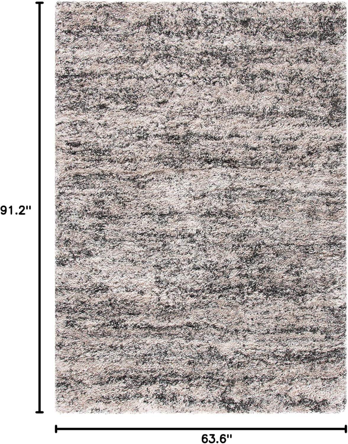Iceland Shag ISG519 Power Loomed Area Rug - Cream/Grey - 5'3"x7'6" - Safavieh
