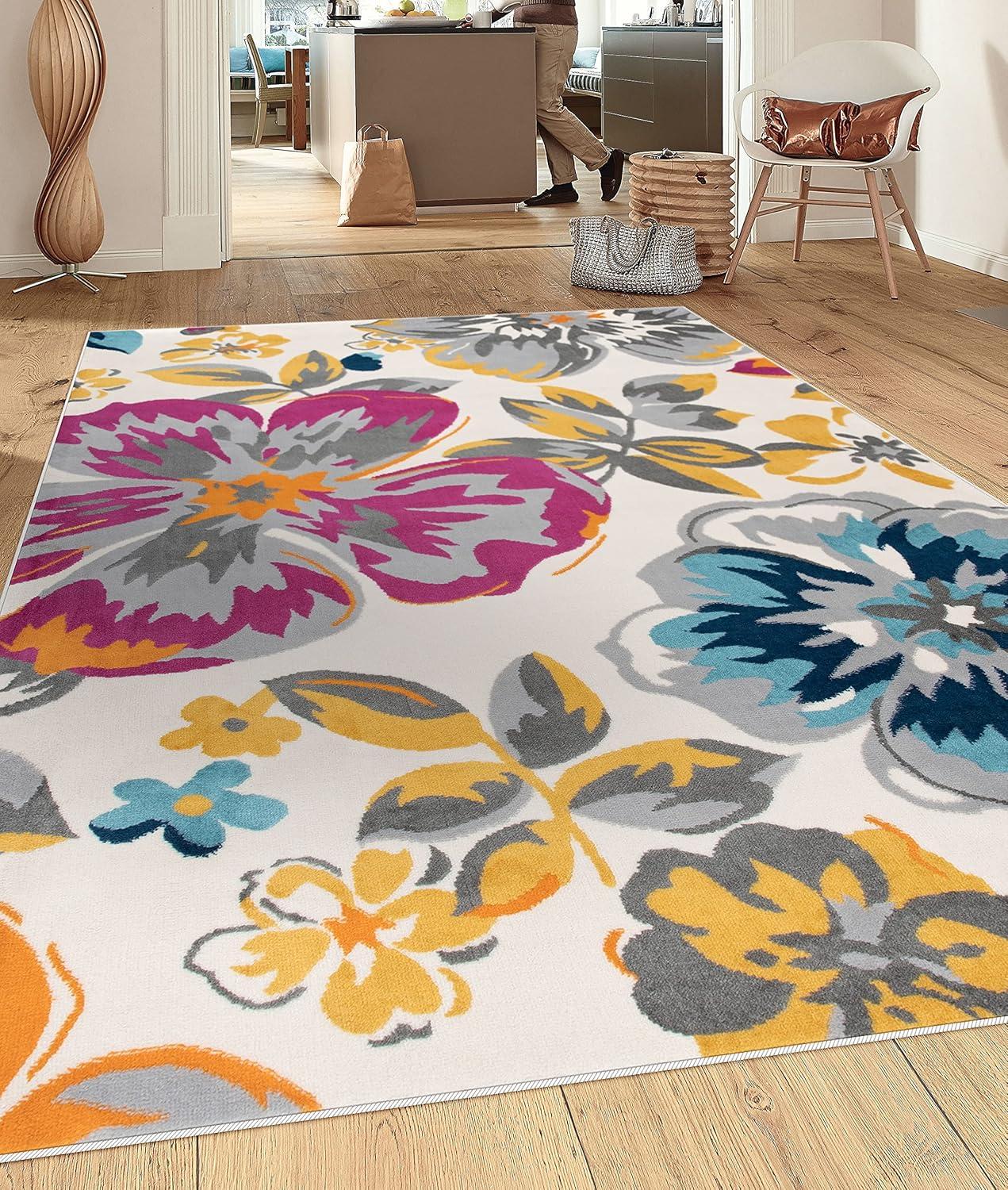 World Rug Gallery Modern Floral Desing Area Rug