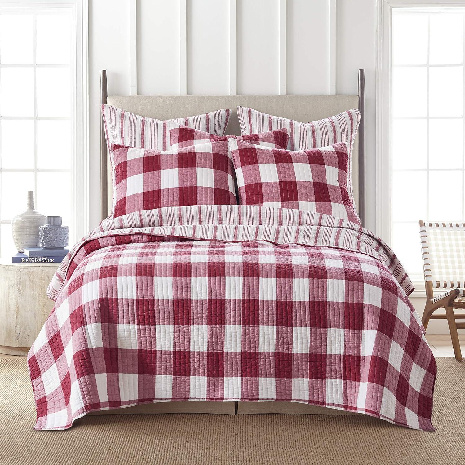 Camden Red Euro Shams - Set of 2 - Levtex Home