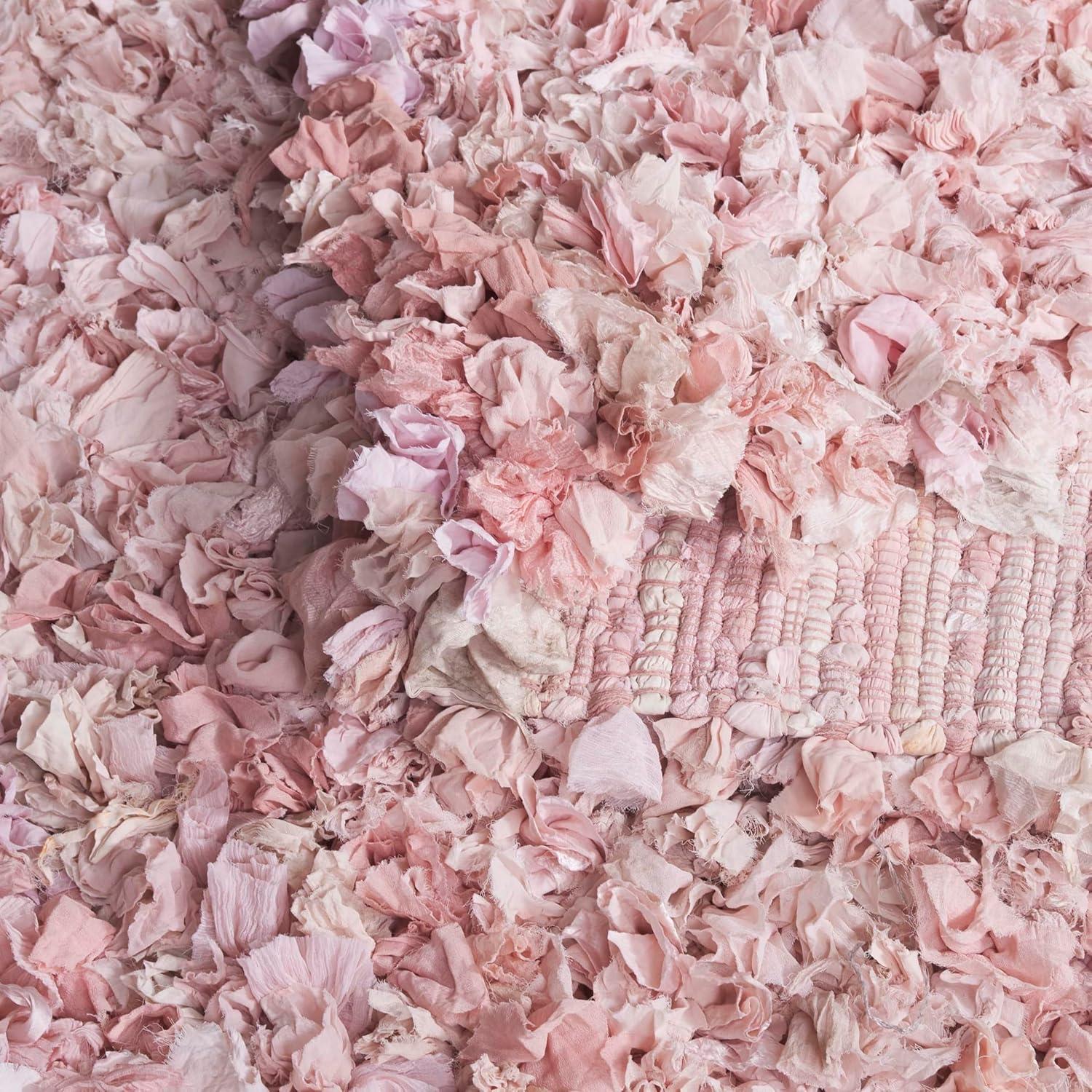 SAFAVIEH Glen Solid Plush Shag Area Rug, Pink, 6' x 9'