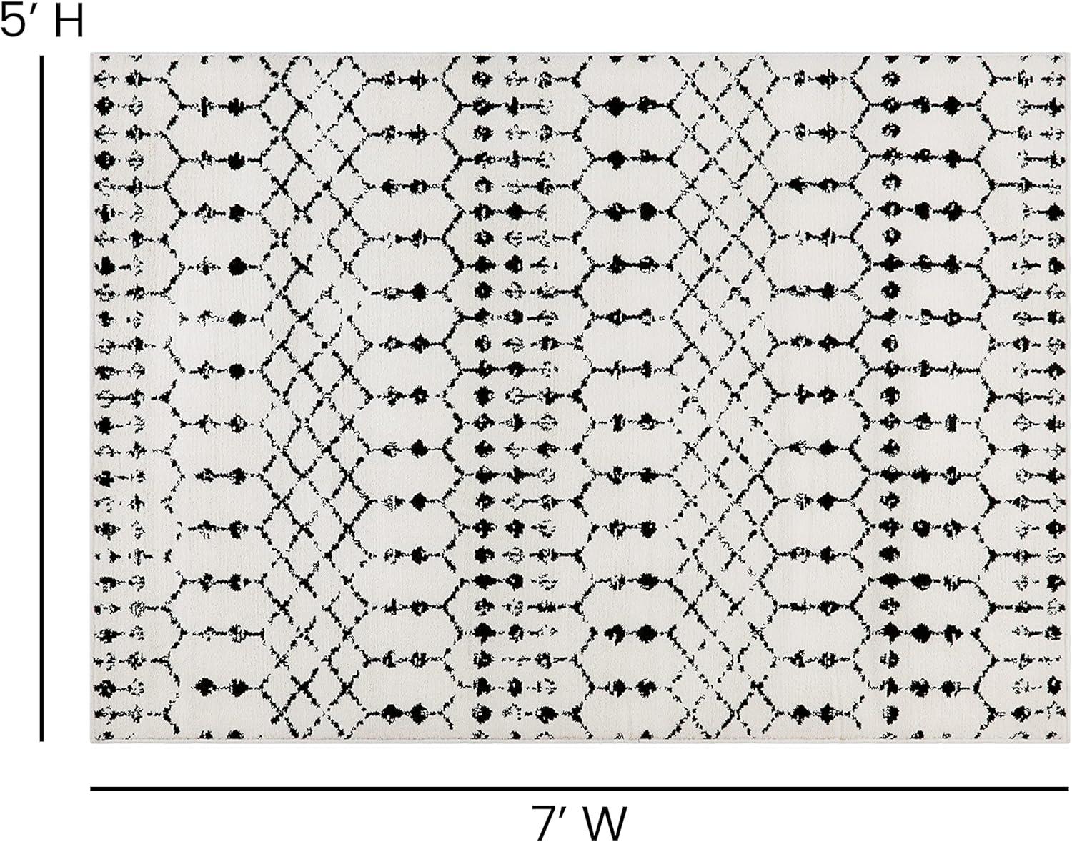 Hashtag Home Eberle Geometric Style Modern Bohemian Design Area Rug