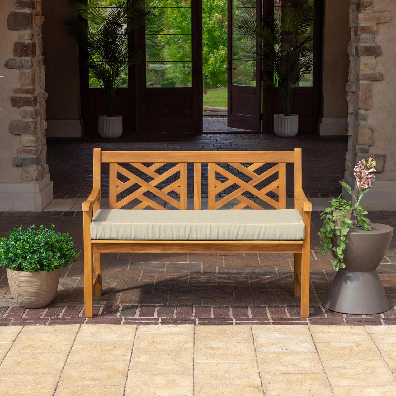 Arden Selections ProFoam Essentials Outdoor Bench Cushion 18 x 46, Ashland Black Jacobean