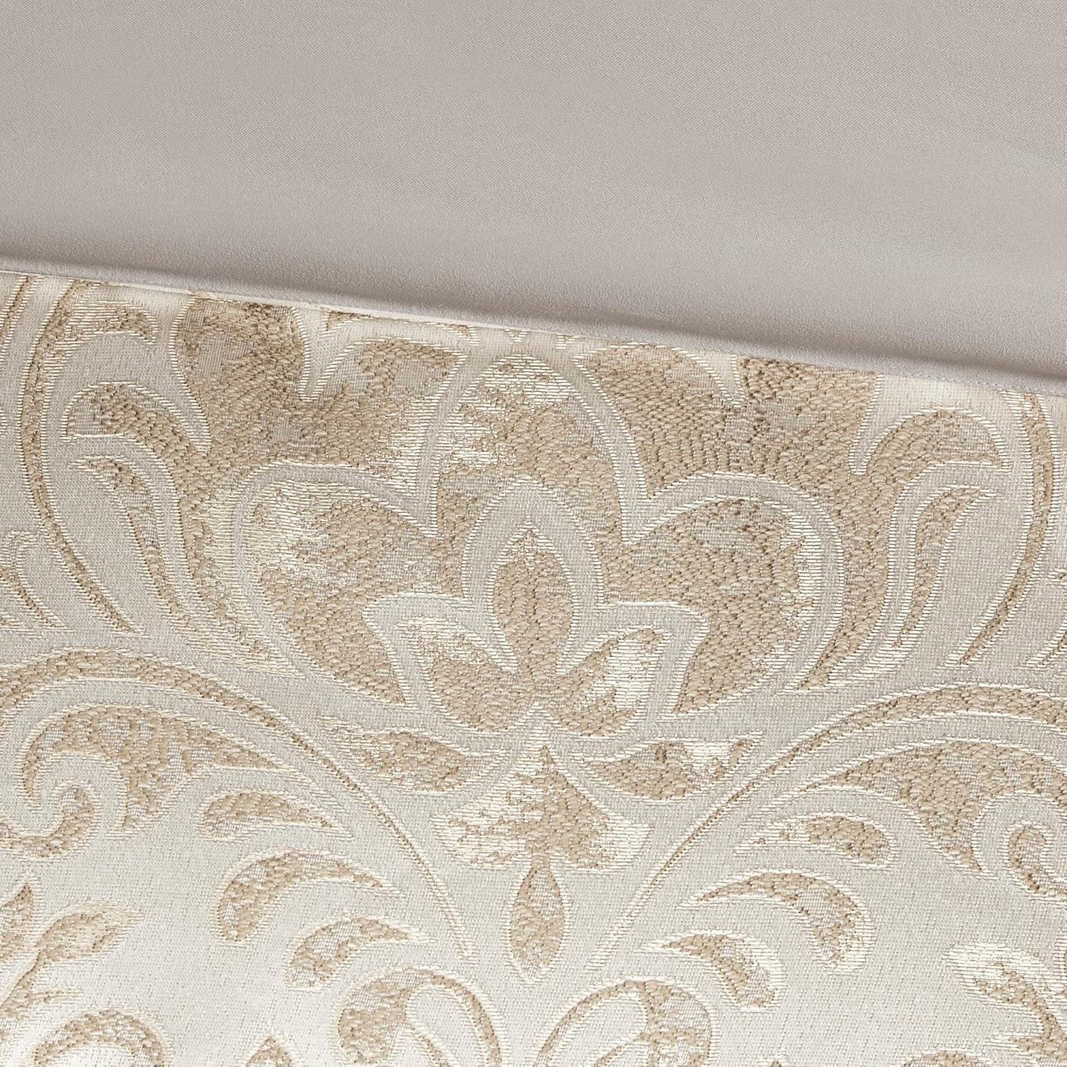 Madison Park Emilia 12 Piece Jacquard Comforter Set with Bed Sheets