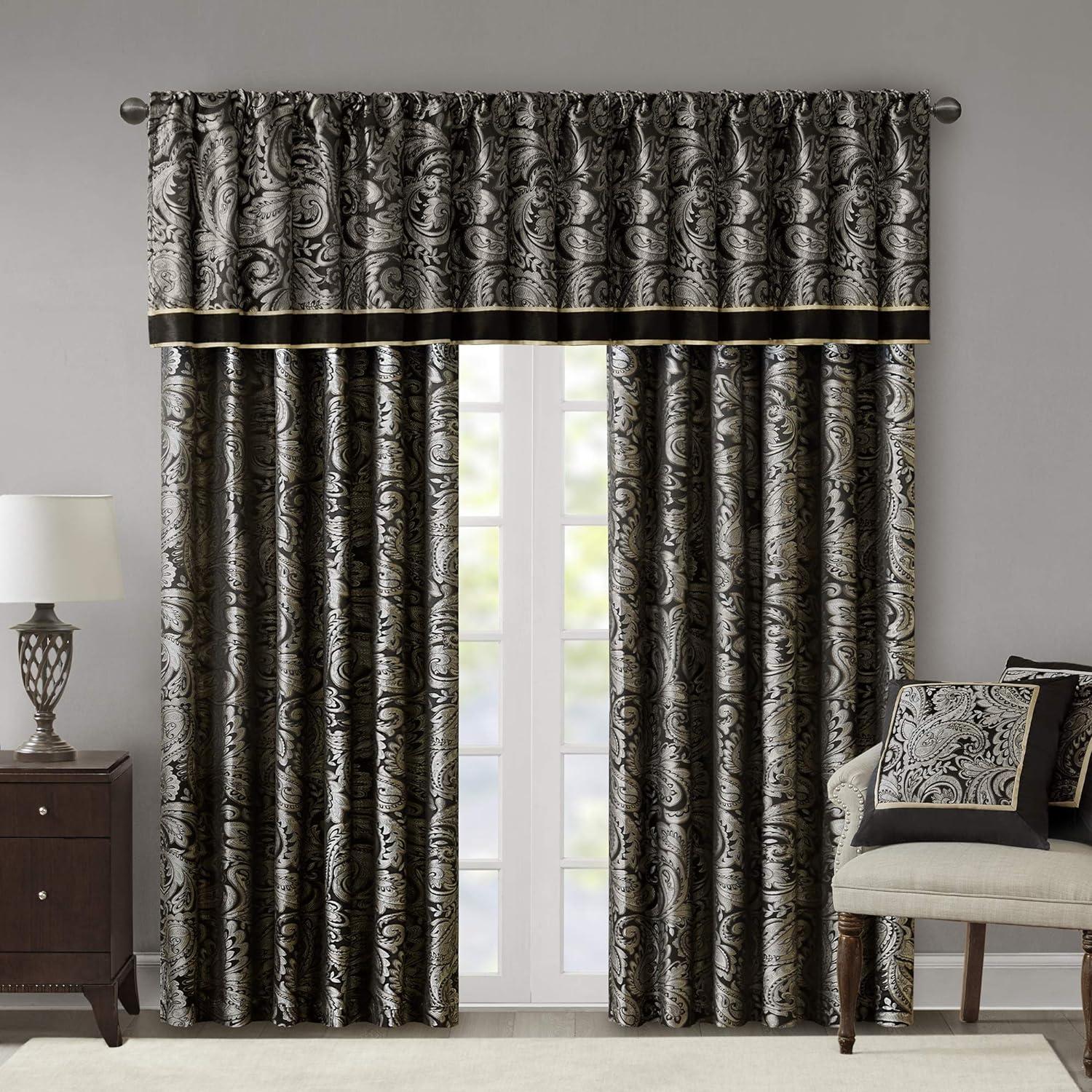 Aubrey Jacquard Curtain Panel Pair