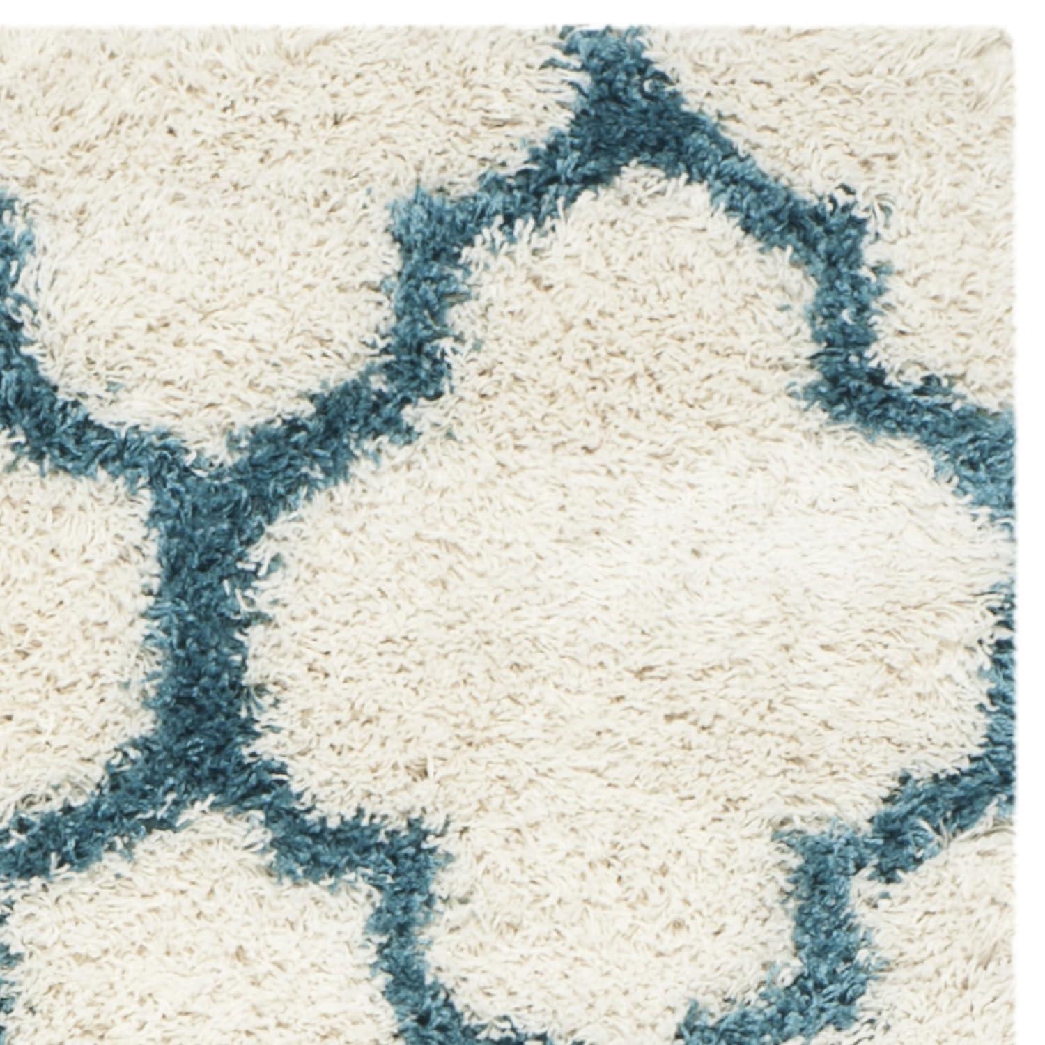 Shag Kids SGK569 Power Loomed Area Rug - Ivory/Blue - 4'x6' - Safavieh.