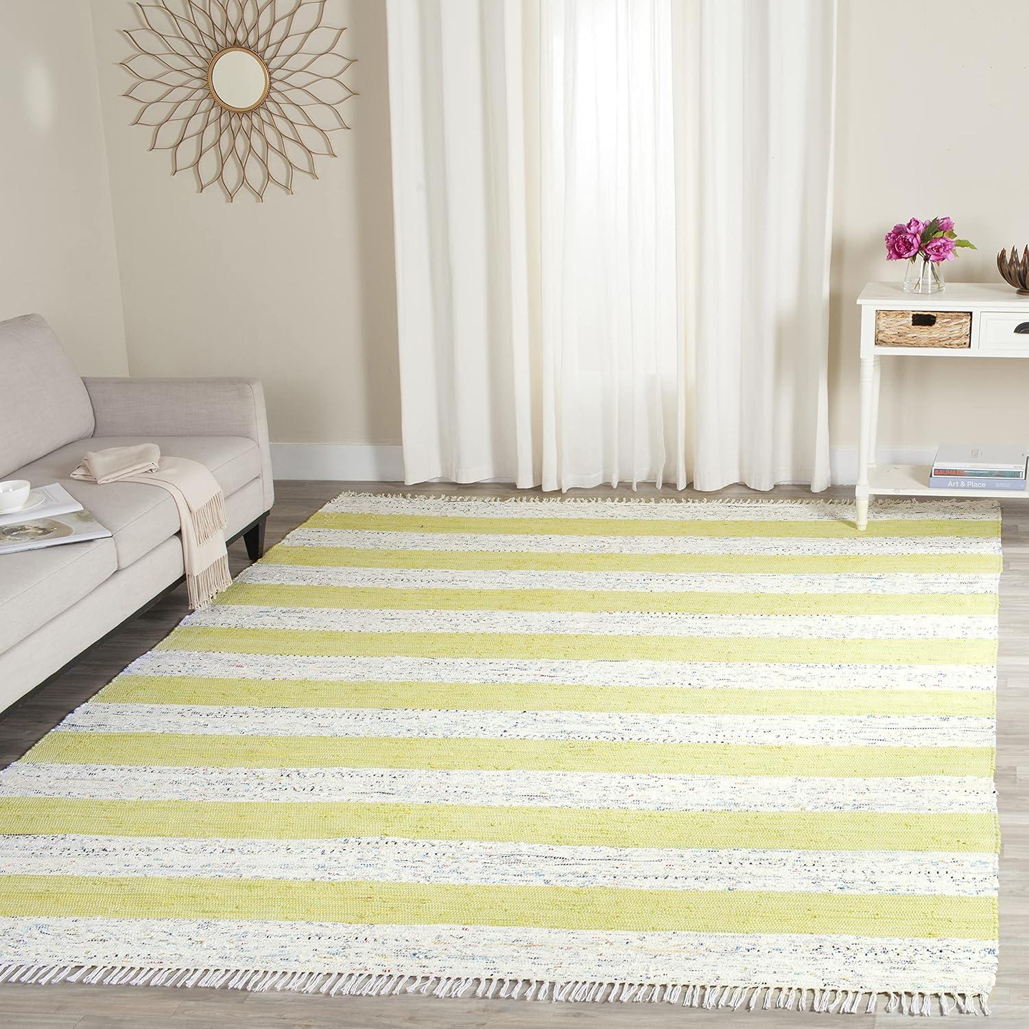 Yokum Hand Woven Cotton Striped Rug