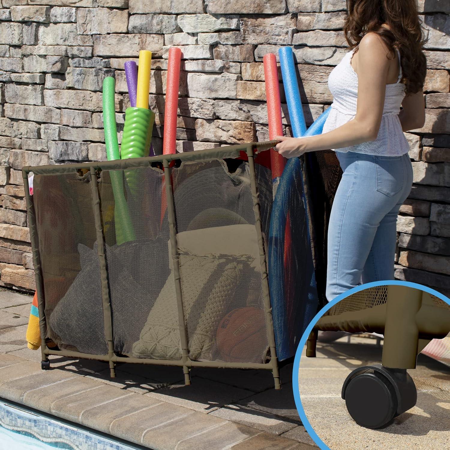 Essentially Yours Essentially Yours 50'' W 0 Gallons Water Resistant Plastic Deck Box with Wheels
