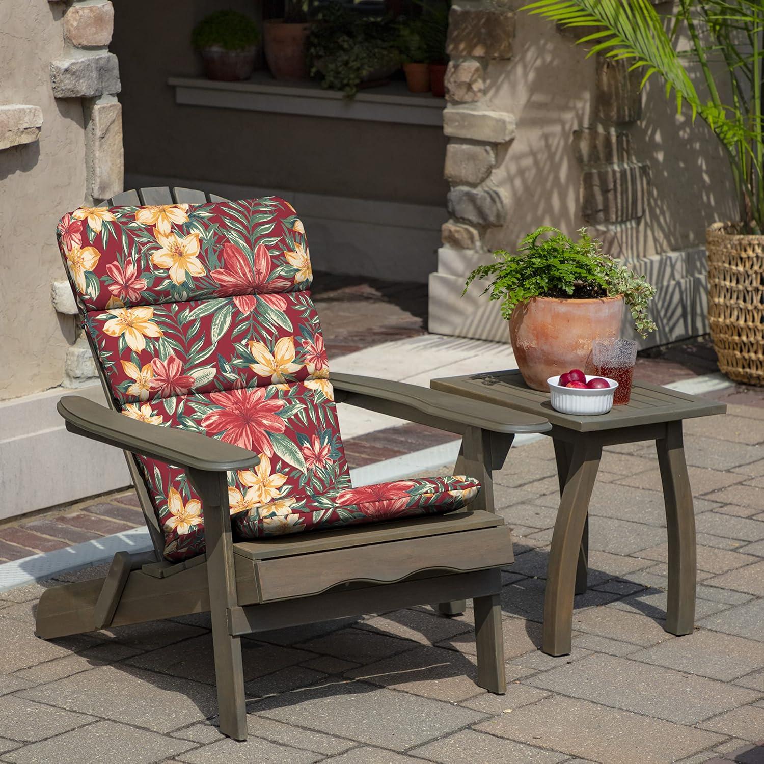 Arden Selections Outdoor Rocking Chair or Adirondack Cushion, 20 x 17, Water Repellent, Fade Resistant 17 x 20, Ruby Clarissa