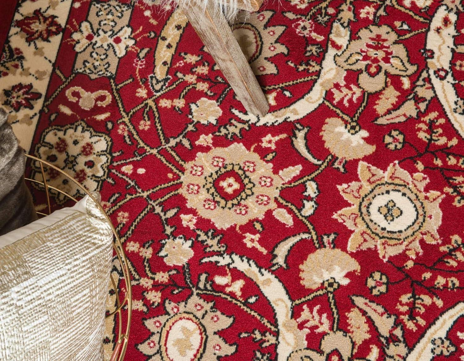 Unique Loom 5' 3 x 8' 0 Red Espahan Cape Cod Area Rug