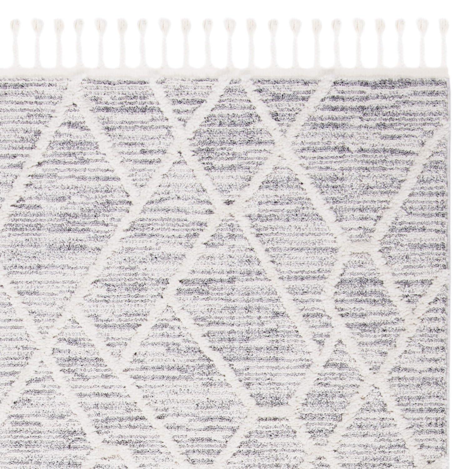 Marrakesh MRK514 Power Loomed Area Rug - Ivory/Grey - 5'3"x7'6" - Safavieh.