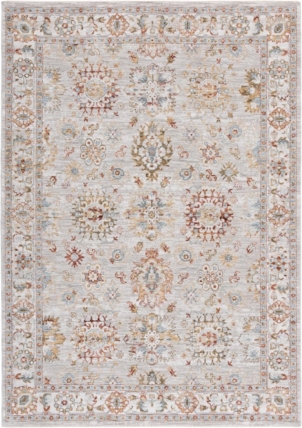 Hamilton HLT112 Power Loomed Area Rug - Gray/Rust - 5'3"x7'6" - Safavieh.
