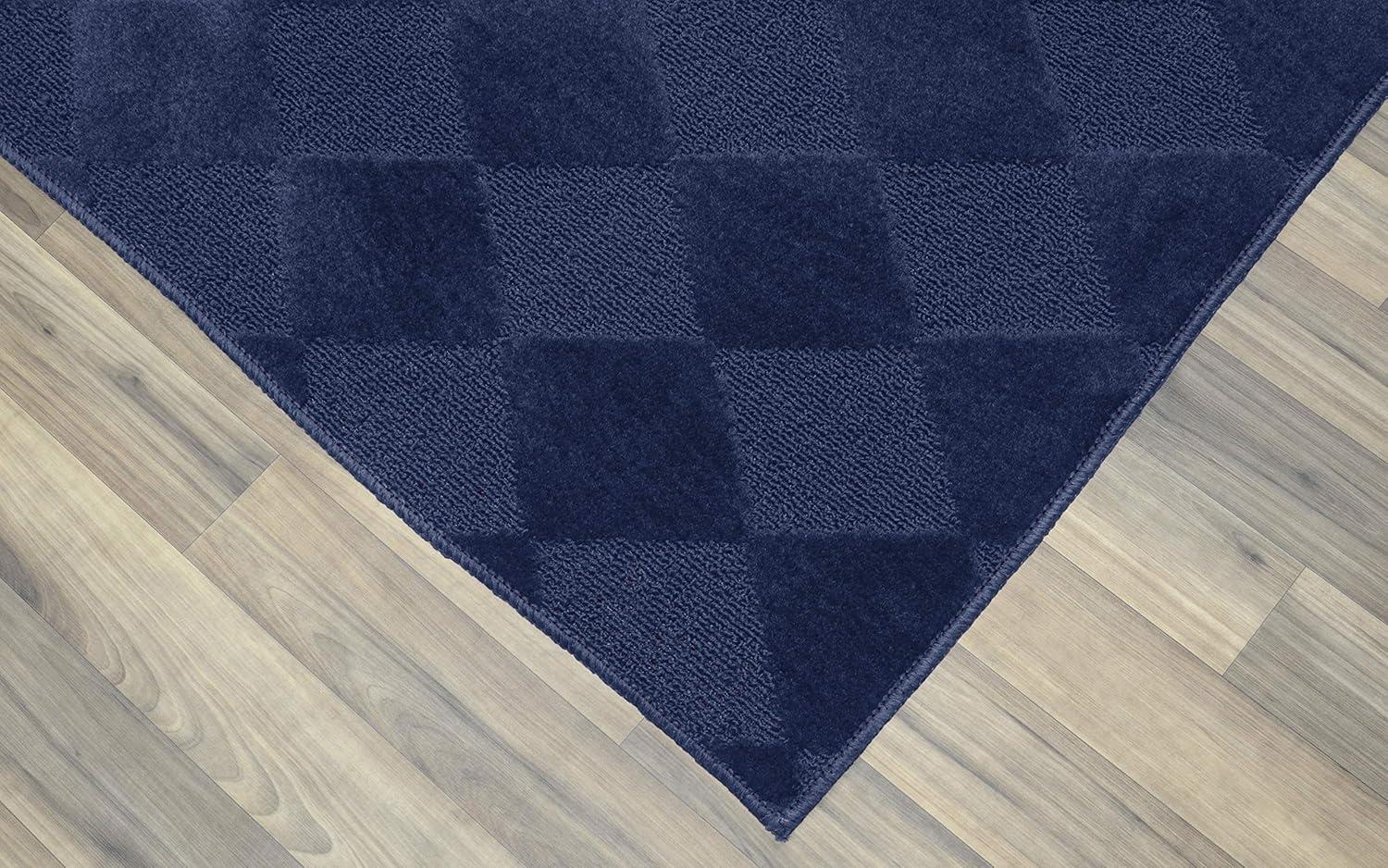 Garland Rug Diamond 9 ft. x 12 ft. Area Rug Navy