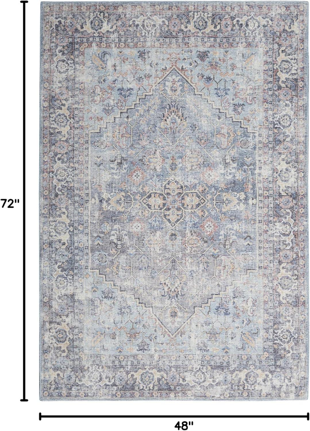 Nicole Curtis Machine Washable Series 1 Vintage Medallion Area Rug