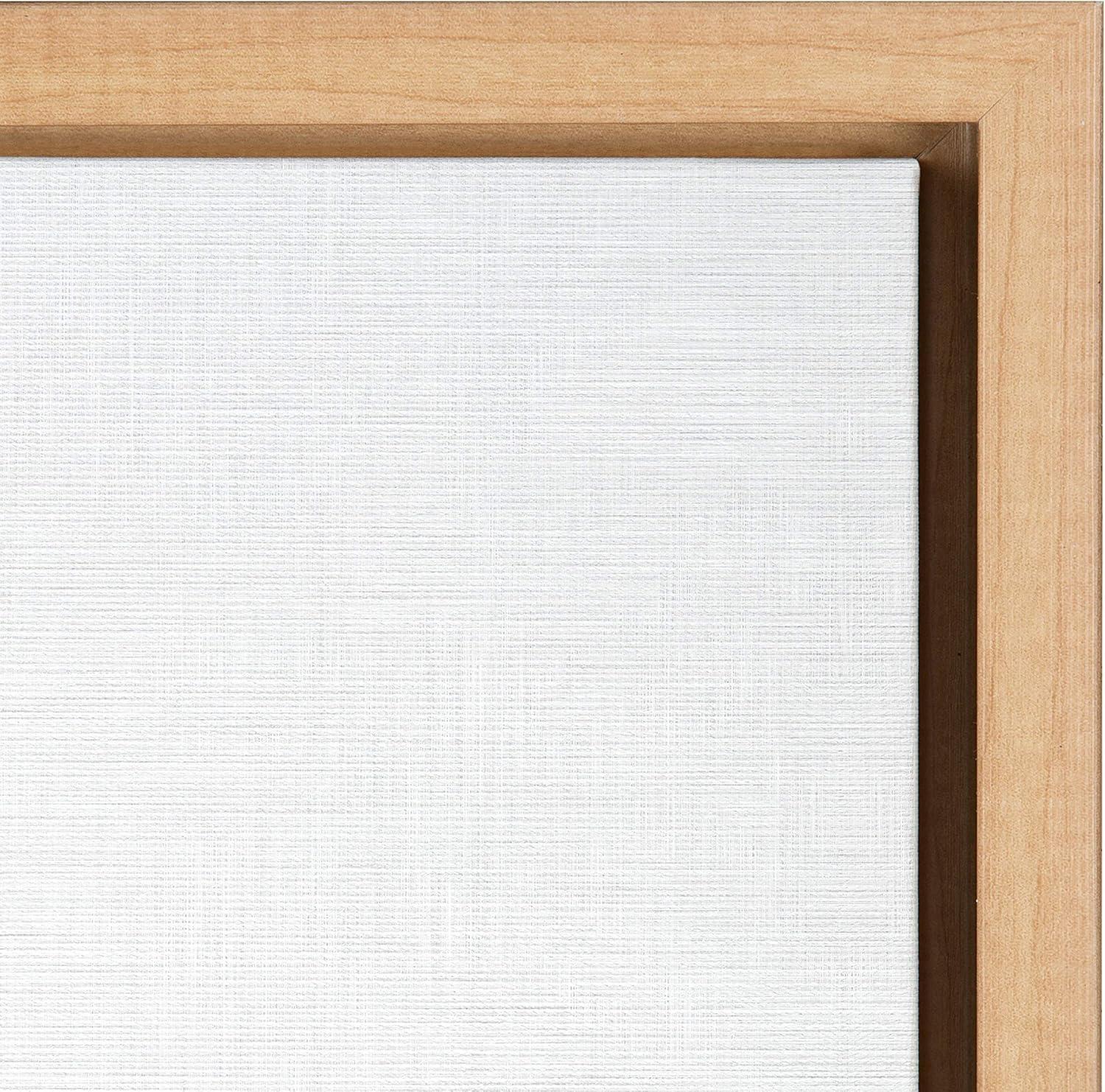 18" x 24" Sylvie Color Football Portrait Framed Canvas Natural - DesignOvation: Modern Style, Plastic Frame, Screen Print Wall Art