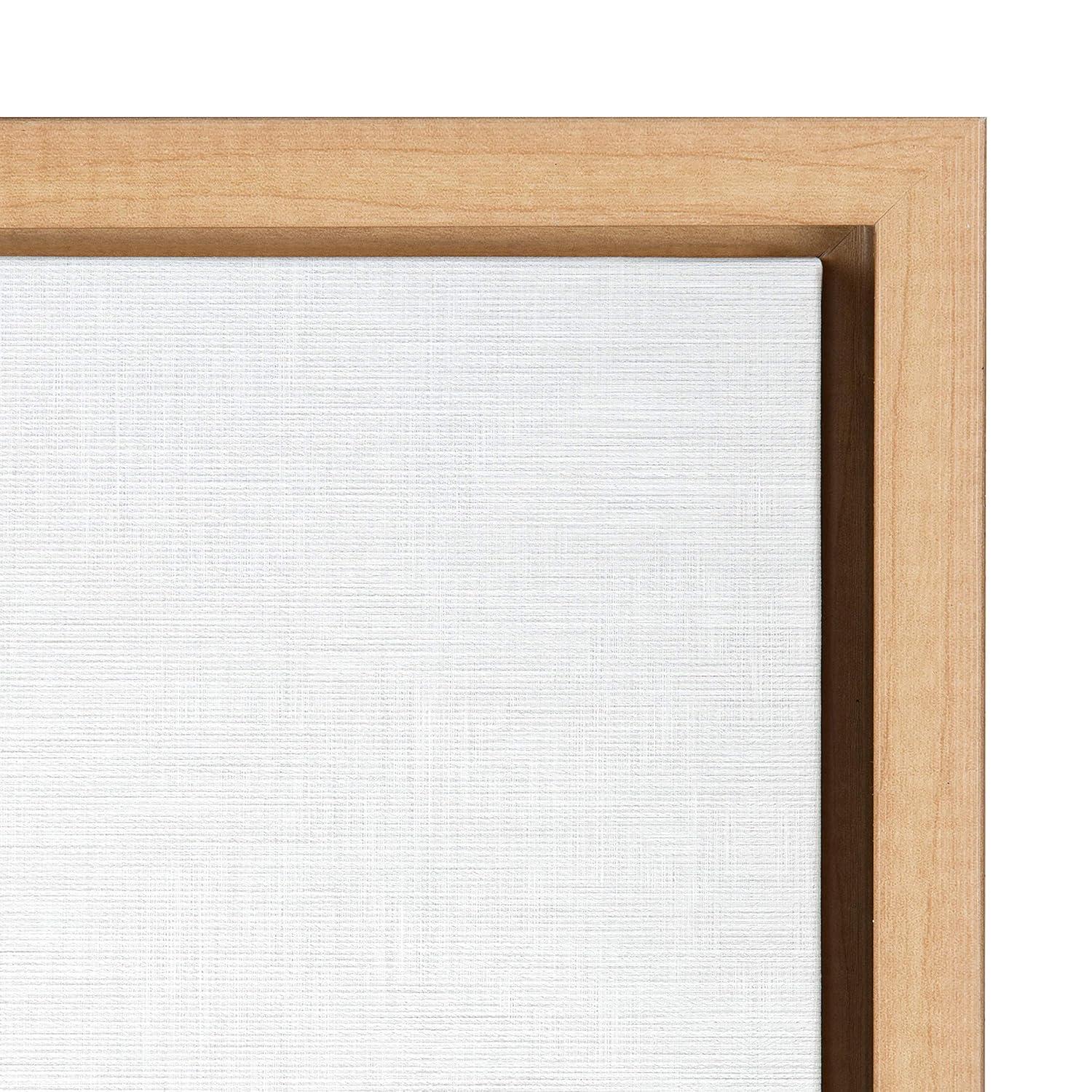 18" x 24" Sylvie Color Football Portrait Framed Canvas Natural - DesignOvation: Modern Style, Plastic Frame, Screen Print Wall Art