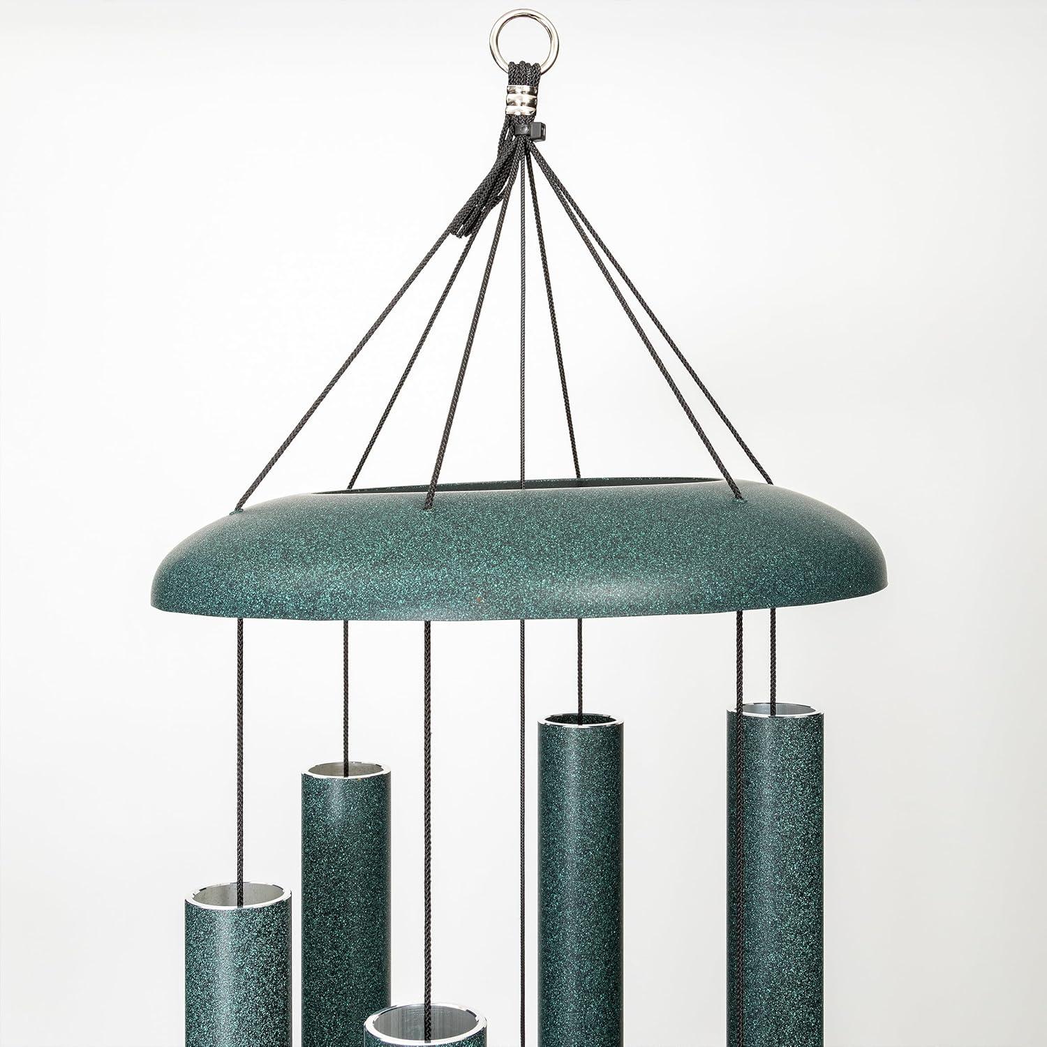 Green Aluminum 56" Wind Chime for Patio and Garden