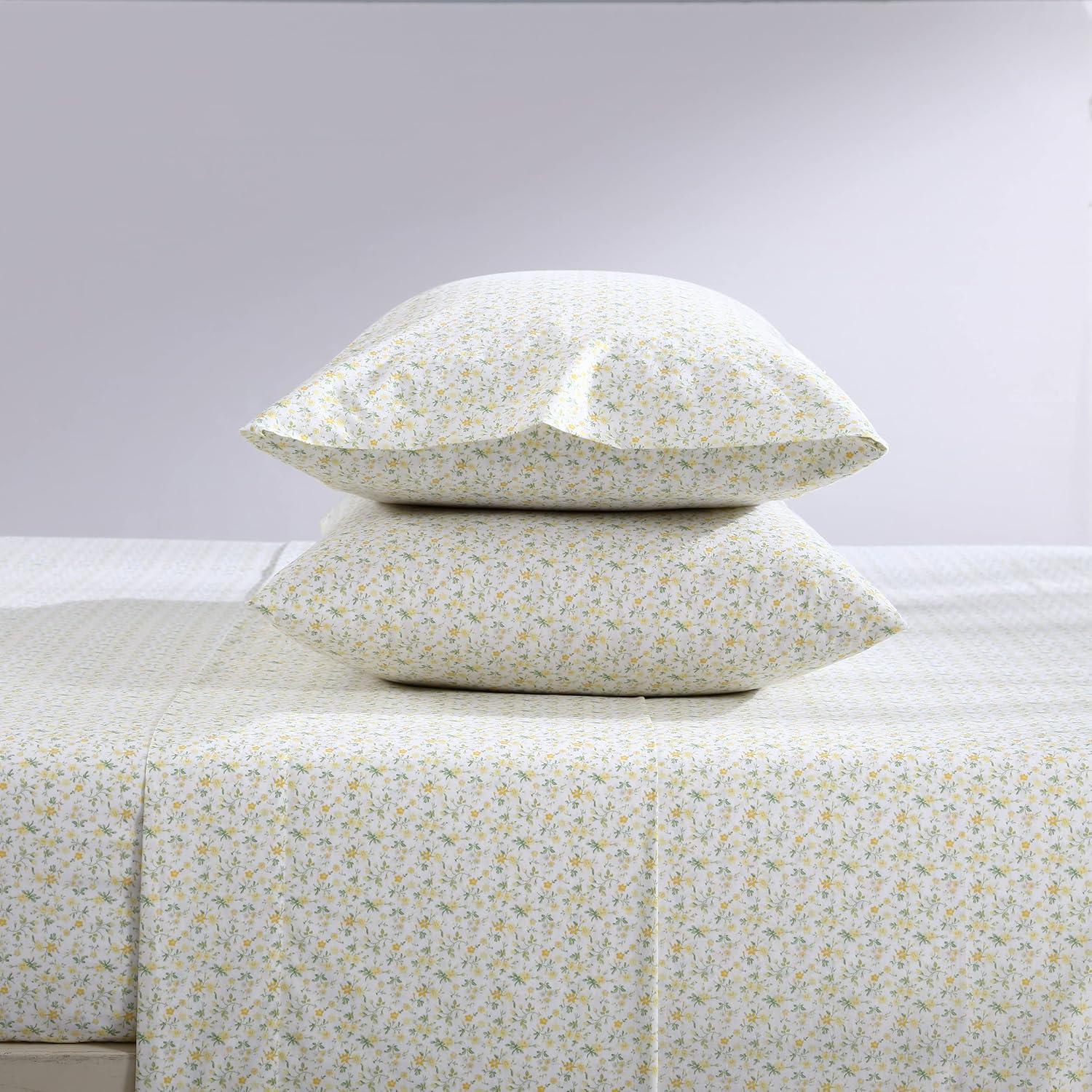 Laura Ashley Printed Cotton Percale Sheet Set