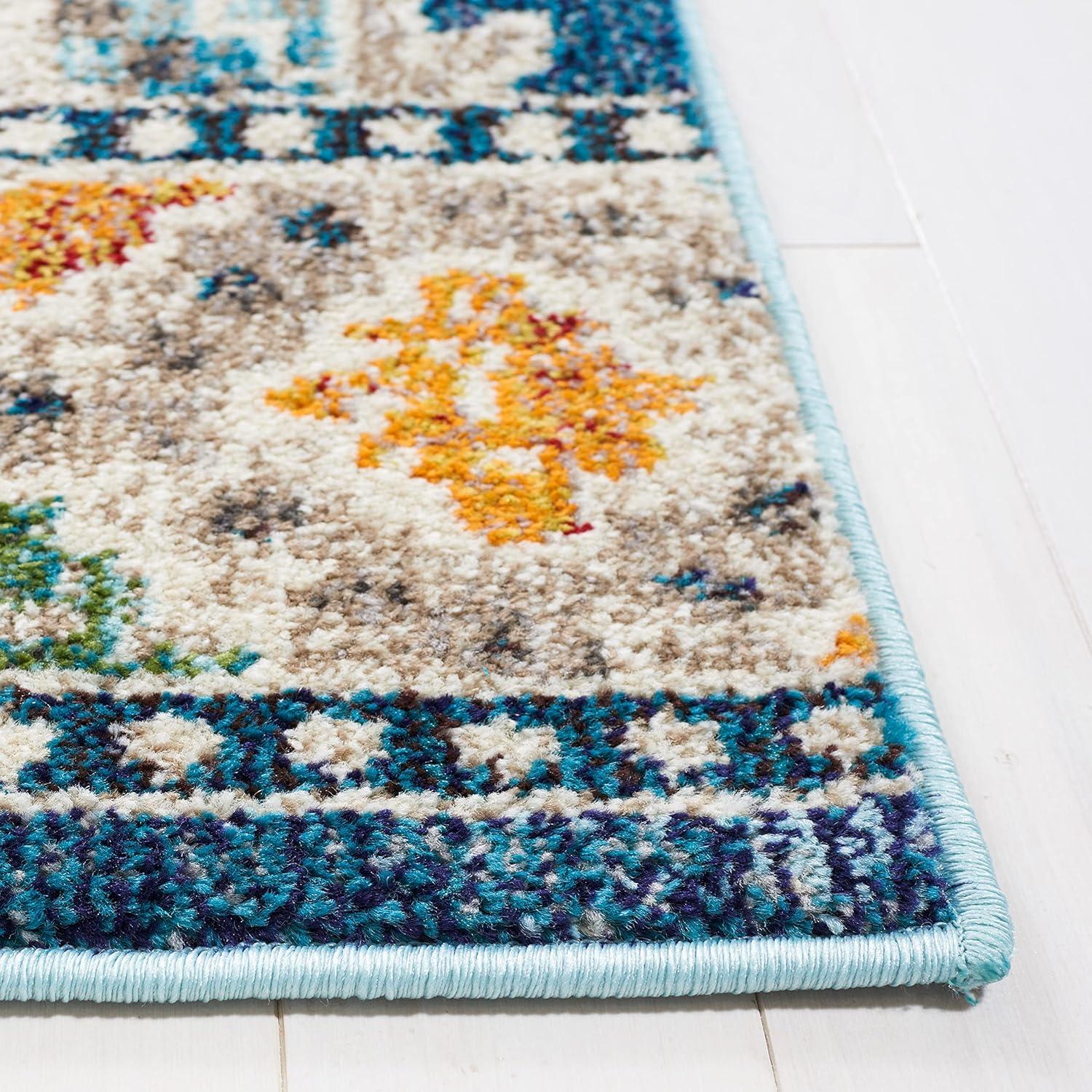 Madison MAD481 Power Loomed Area Rug - Blue/Beige - 5'3"x7'6" - Safavieh.