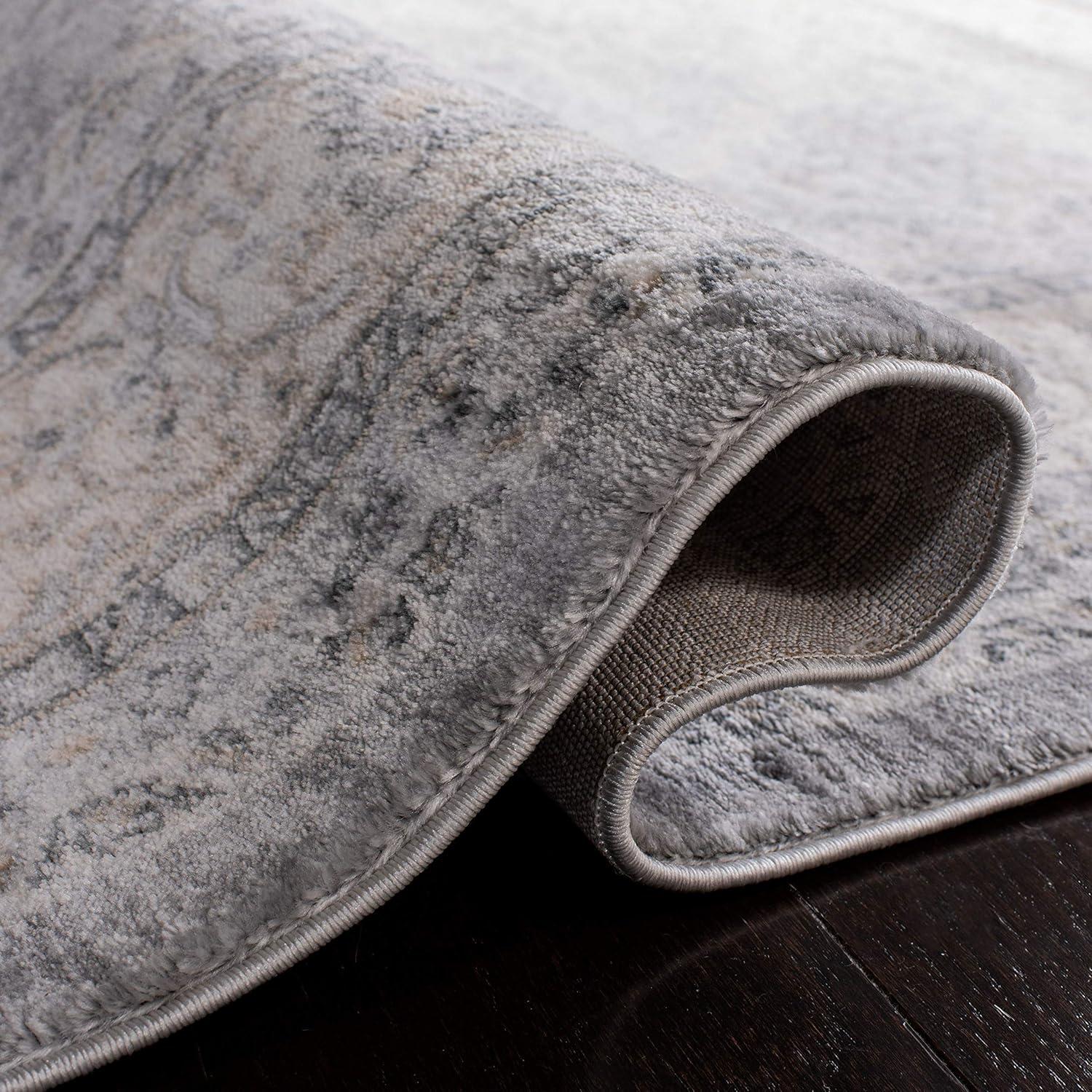 Isabella ISA919 Power Loomed Area Rug - Grey/Cream - 5'3"x7'6" - Safavieh