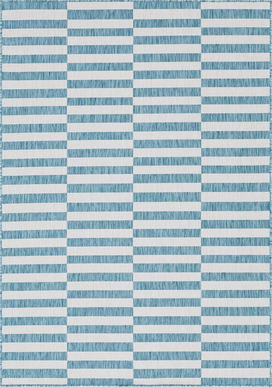 Unique Loom Outdoor Striped Area Rug