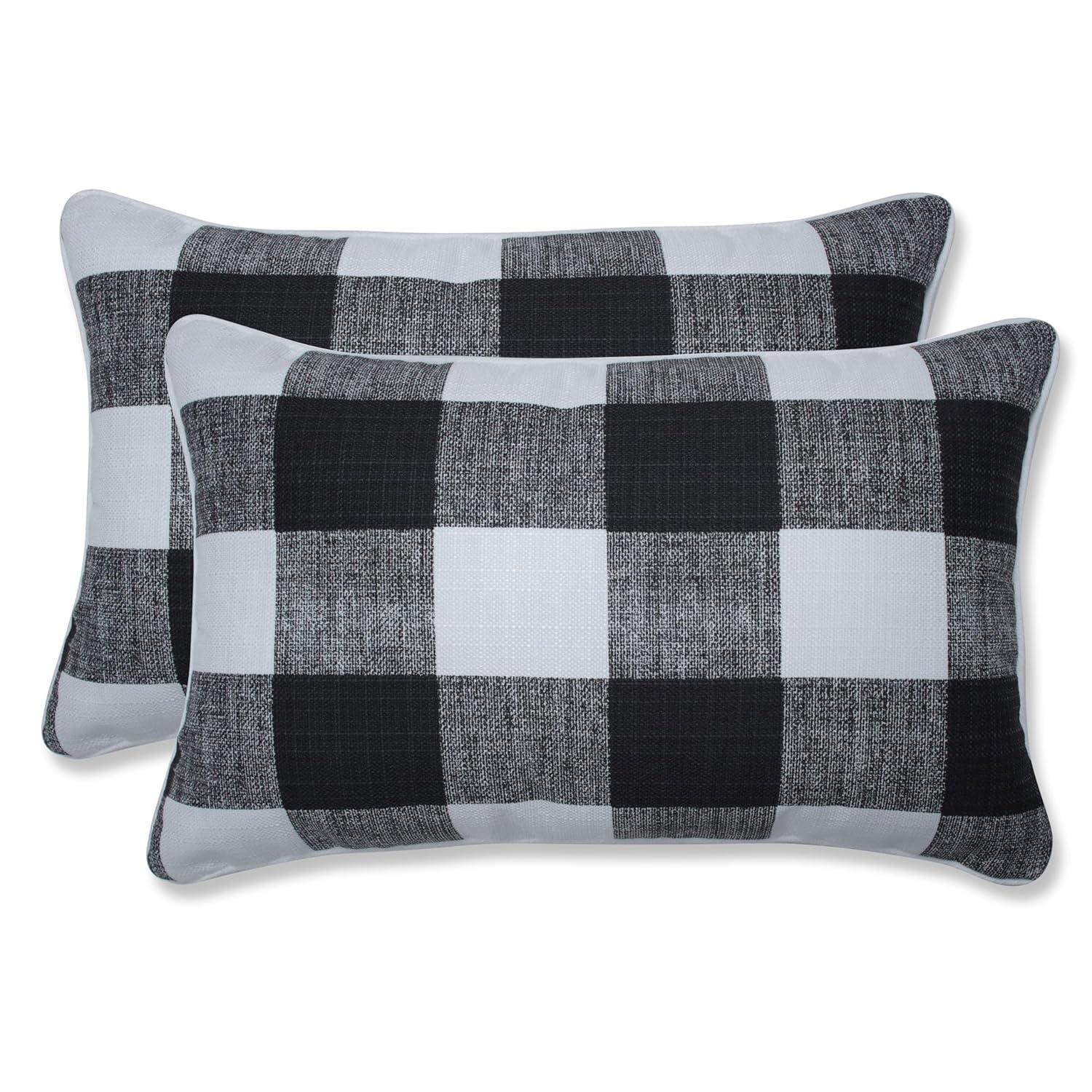 Pillow Perfect Anderson Plaid Indoor/Outdoor Throw Pillow (Set of 2)
