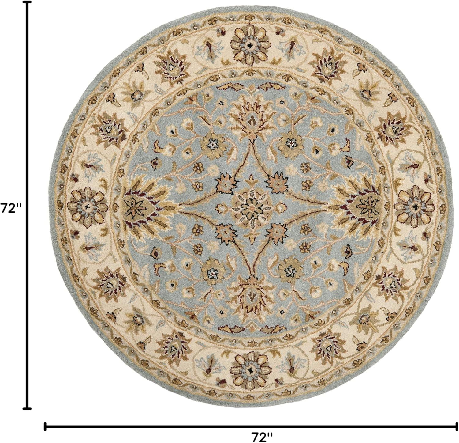 SAFAVIEH Antiquity Beaumont Oriental Area Rug, Light Blue/Ivory, 6' x 6' Round