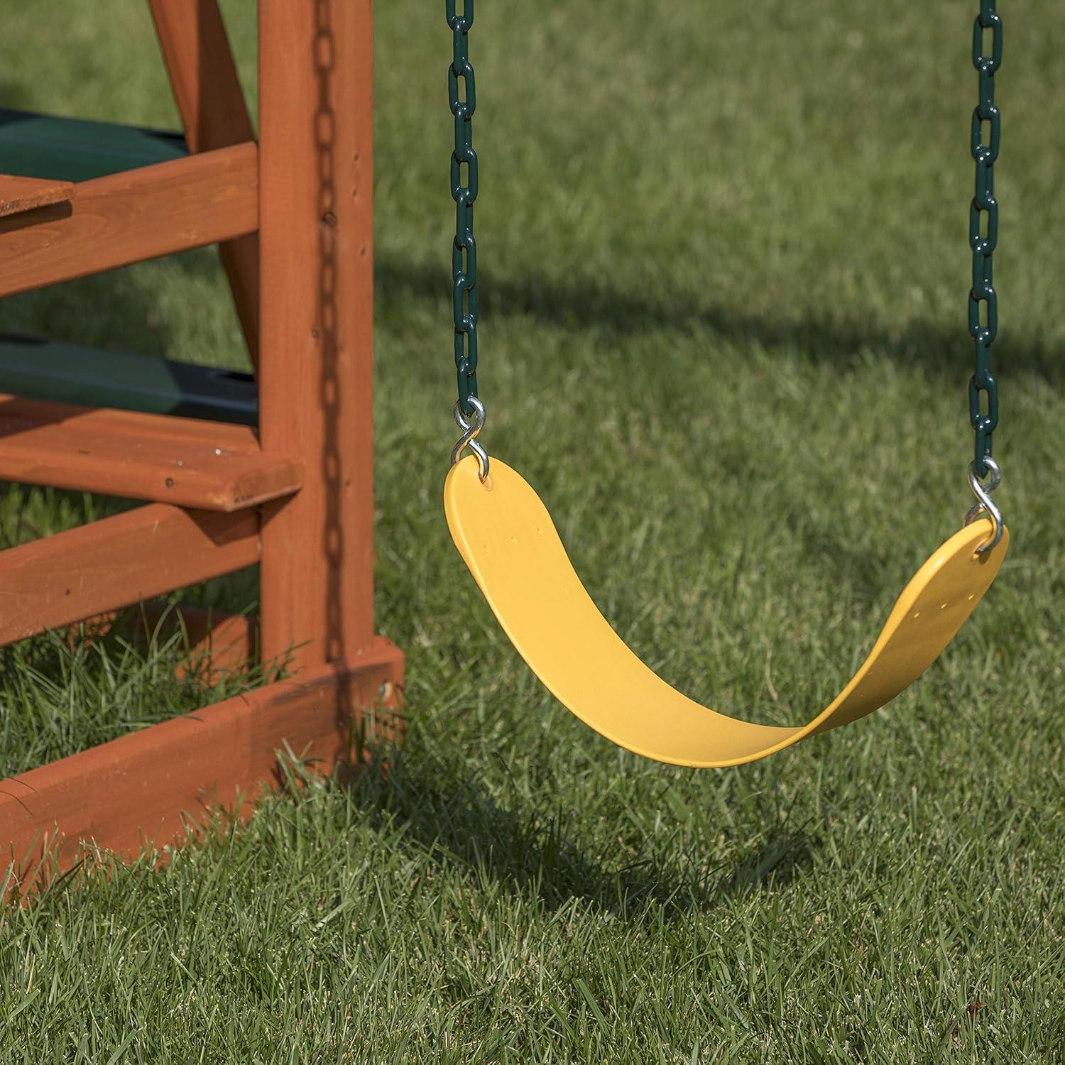 Jack and June Yellow Belt Playset Swing with 80” Chains Made for 5’ and 6’ Deck Height