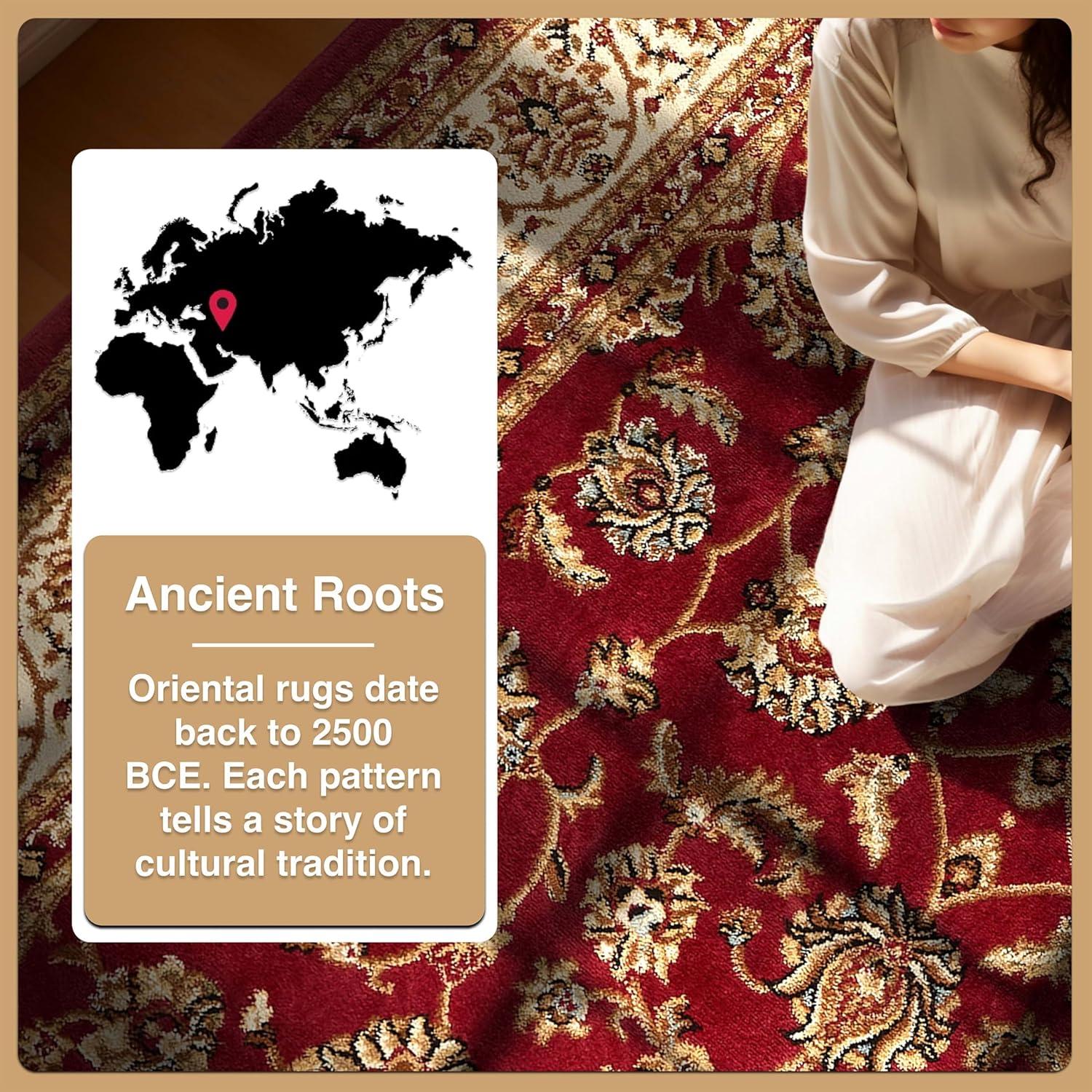 Noble Sarouk Red Persian Floral Oriental Formal Traditional Rug 3x10 ( 2'7" x 9'6" Runner ) Modern Contemporary Transitional Soft Rug