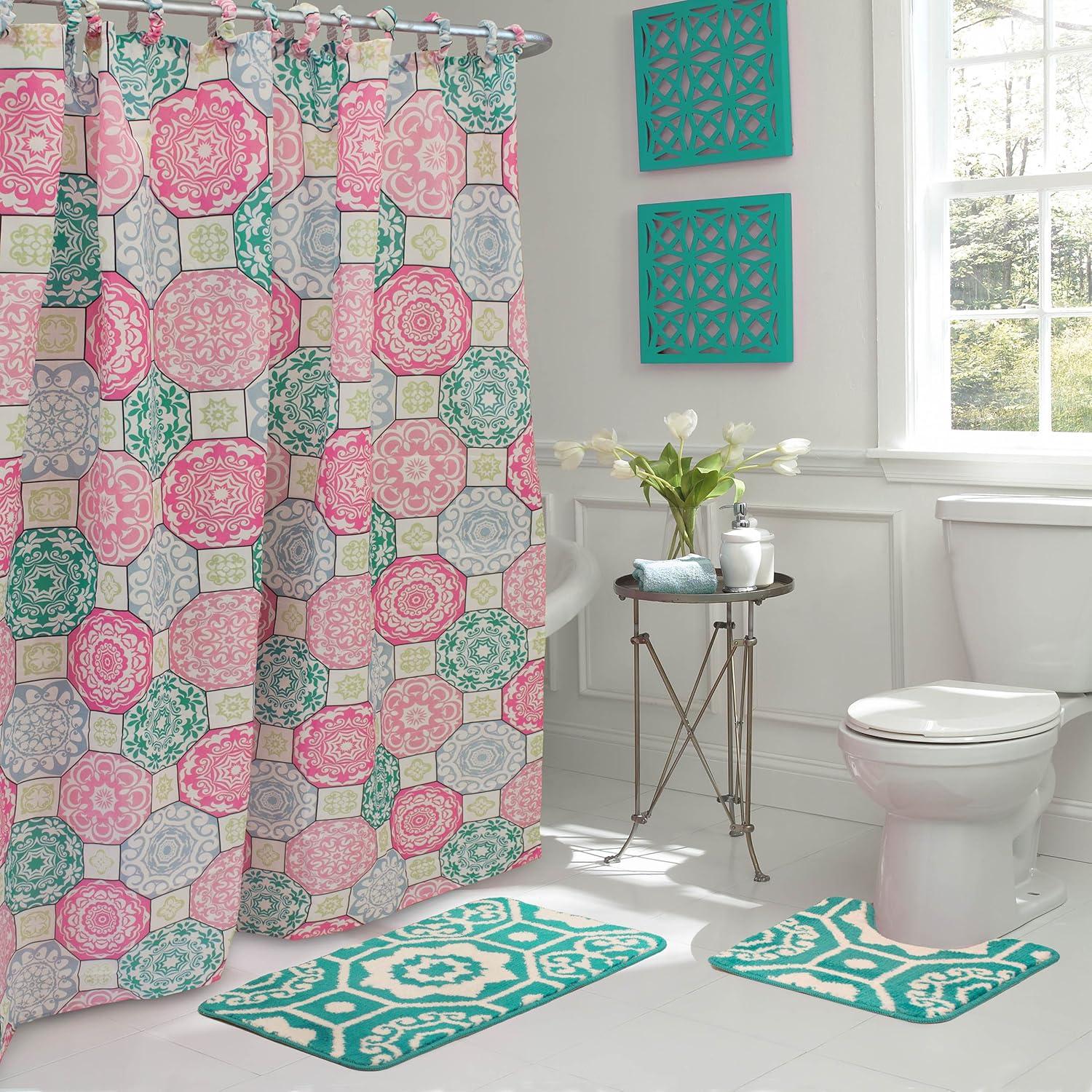 Addison Multicolor Geometric Polyester 15-Piece Bathroom Set