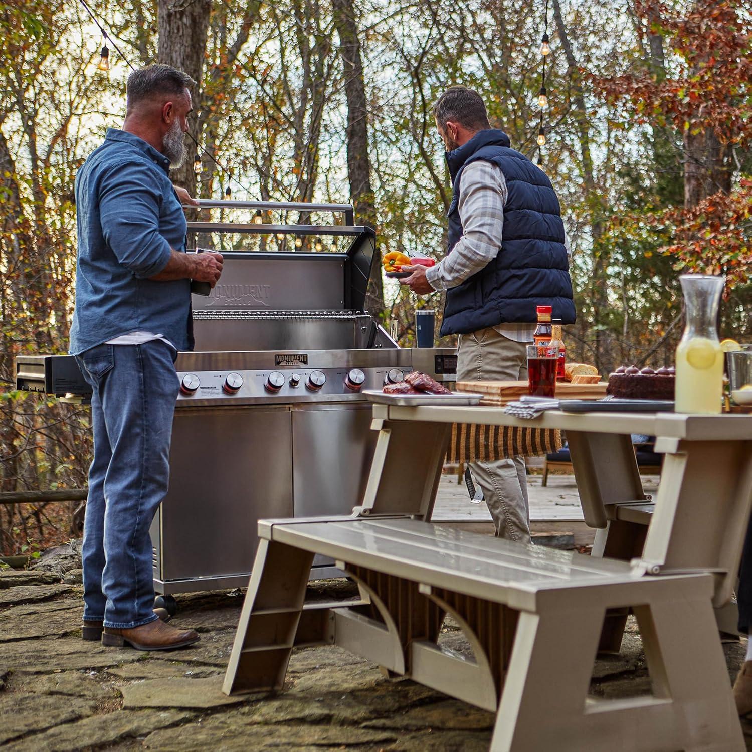 Denali 6-Burner Stainless Steel Natural Gas Grill with Side Burner