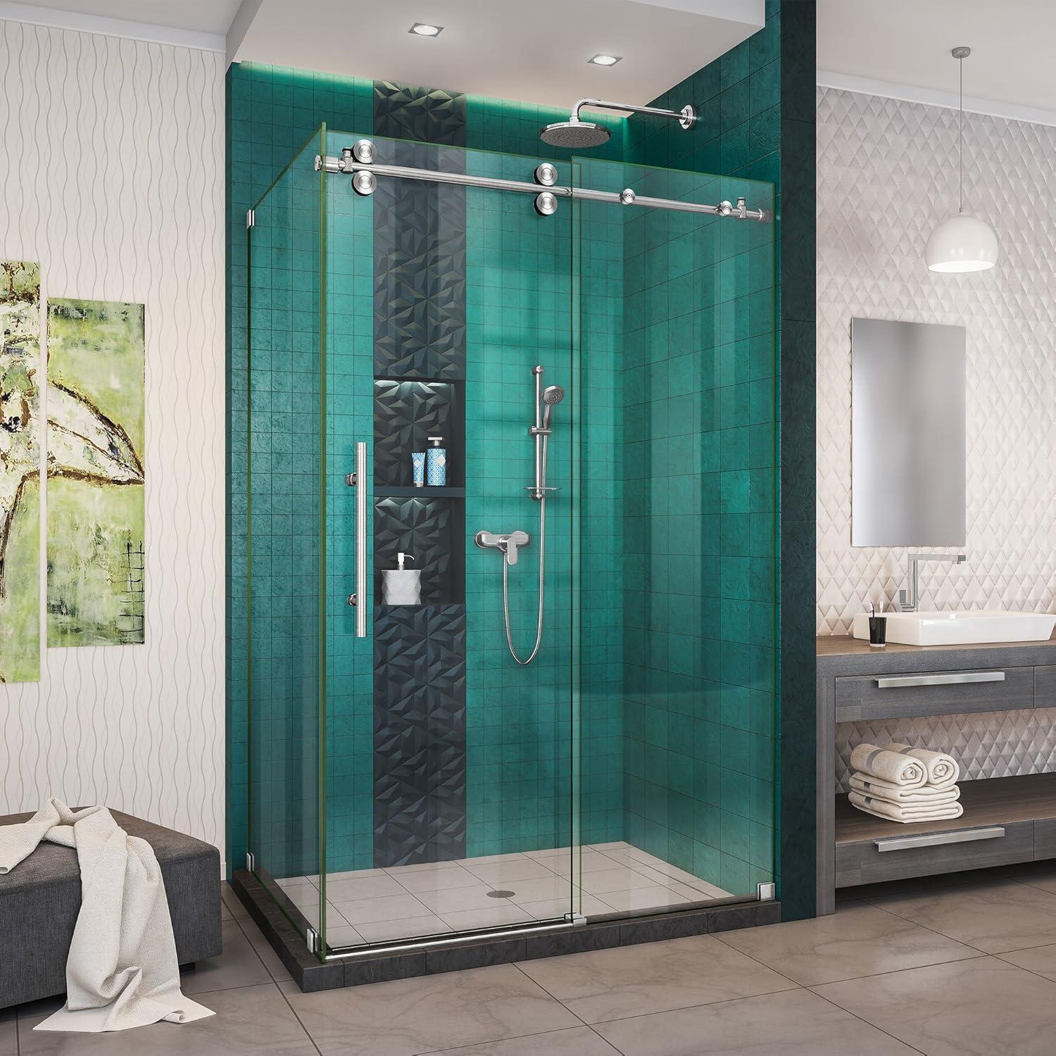 Enigma-XO 48.38" W x 32.5" D 76" H Frameless Rectangle Shower Enclosure