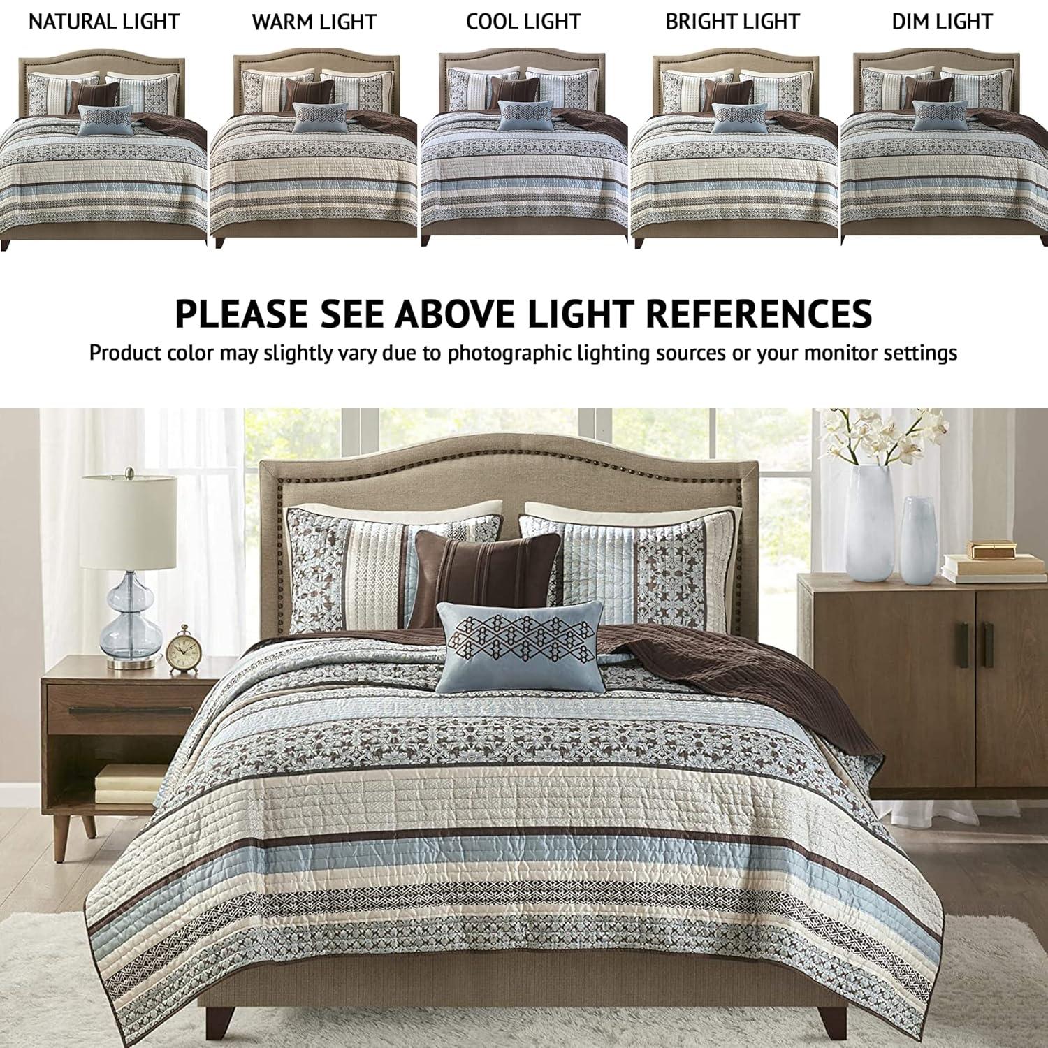 Madison Park Jacquard Quilt Set with Throw Pillows