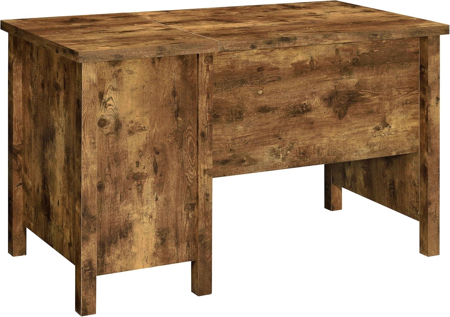 Delwin 2 Drawer Standing Office Desk Antique Nutmeg - Coaster