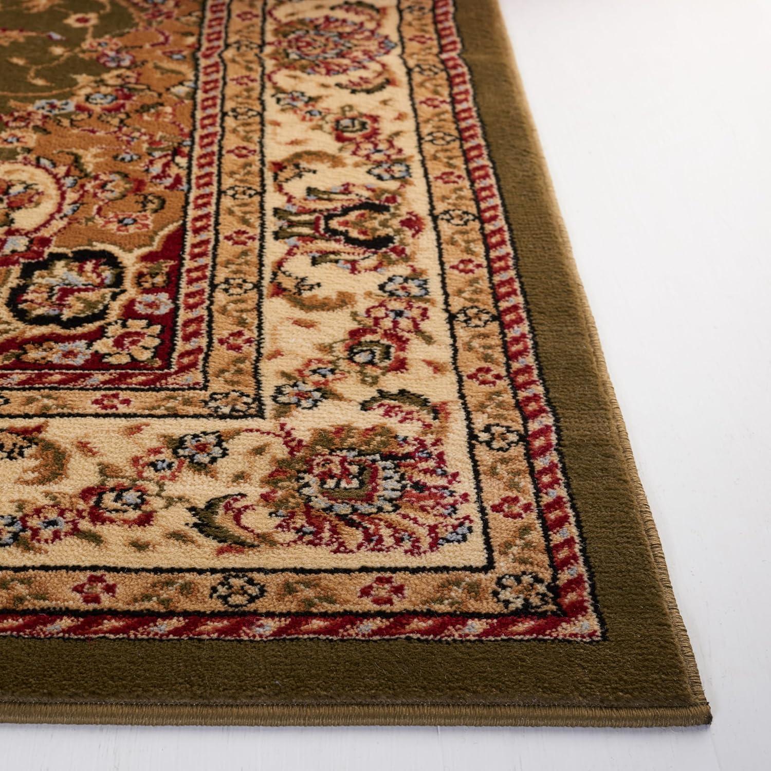 Lyndhurst LNH329 Power Loomed Area Rug - Black/Ivory - 6'x6' - Safavieh