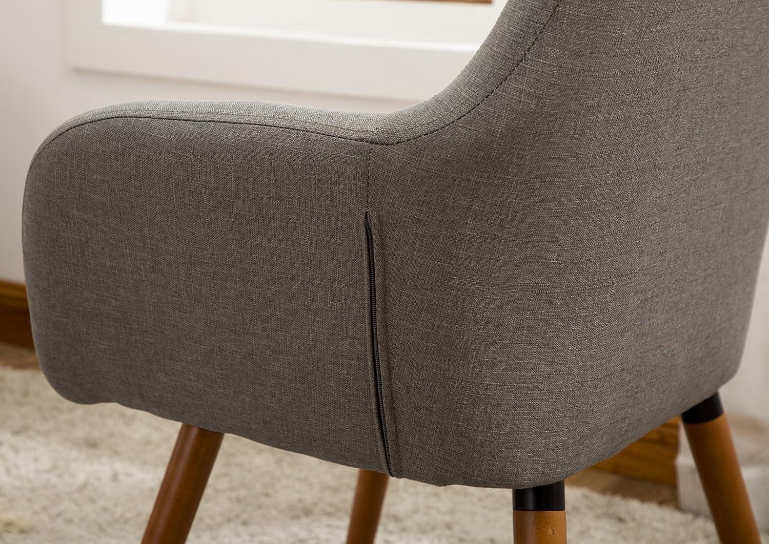 Roundhill Furniture Tuchico Contemporary Fabric Accent Chair, Gray