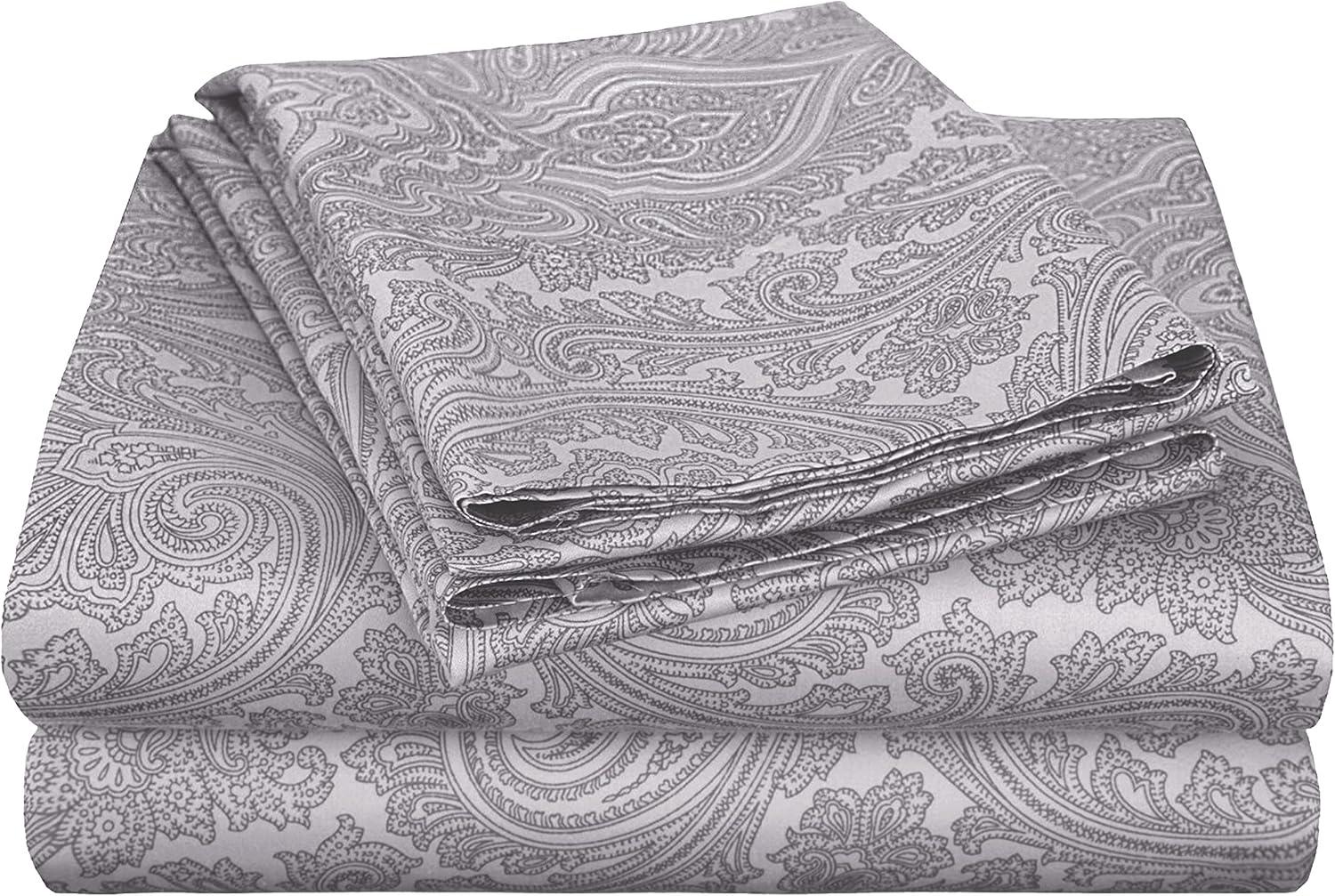Superior Classic Paisley 600 Thread Count Cotton Blend Sateen Sheet Set