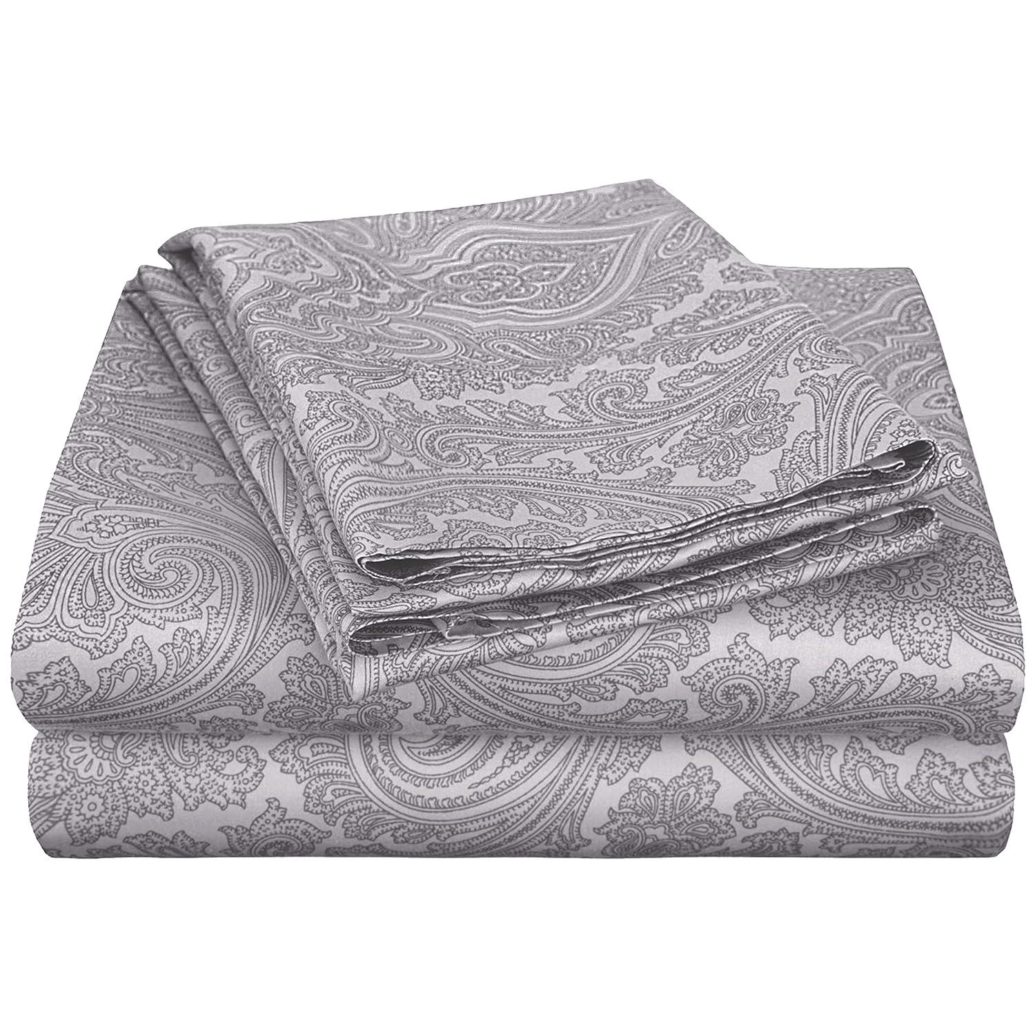 Superior Classic Paisley 600 Thread Count Cotton Blend Sateen Sheet Set