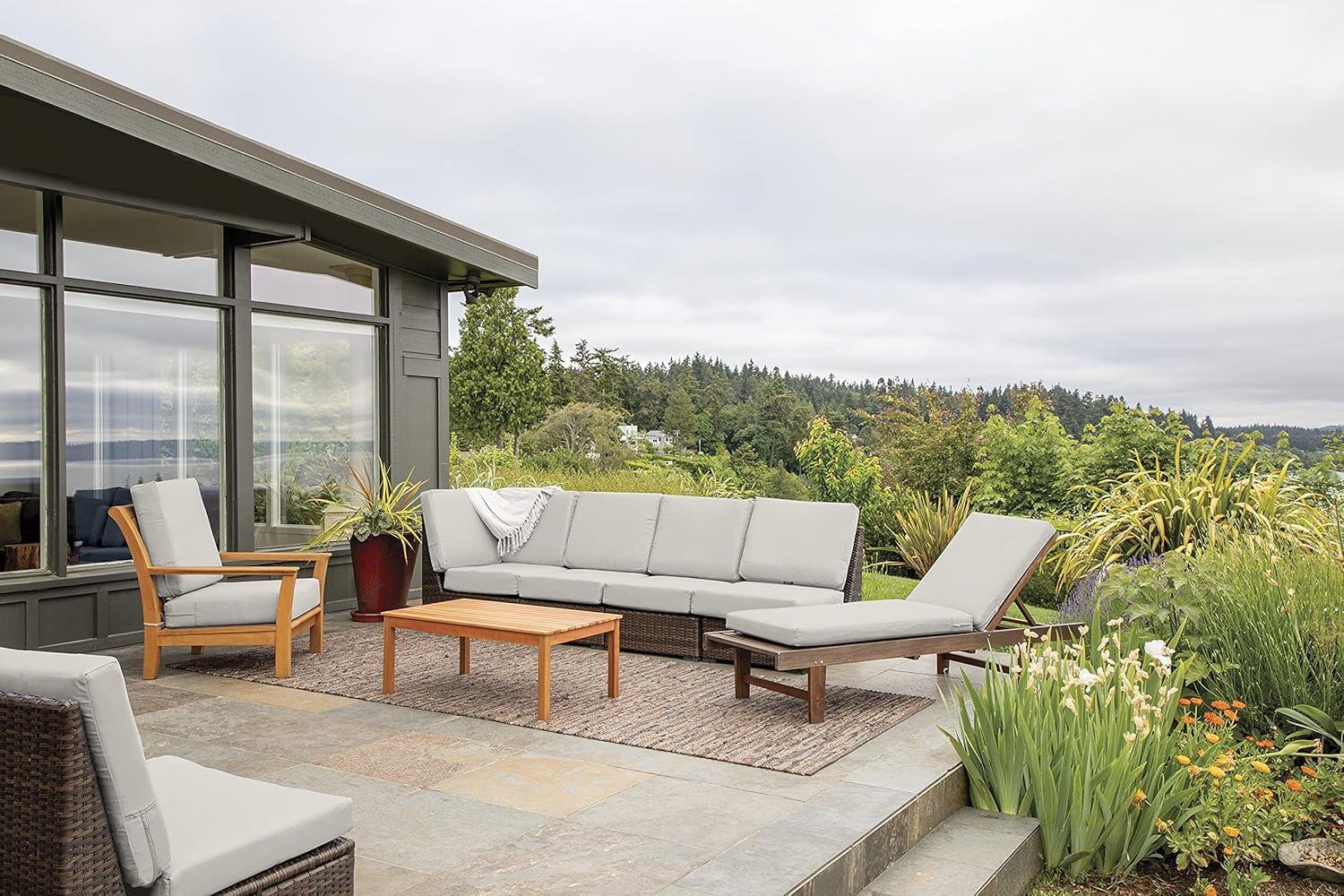 Classic Accessories Ravenna Water-Resistant Patio Bench/Settee Cushion, 48 x 18 x 3 inch, Mushroom