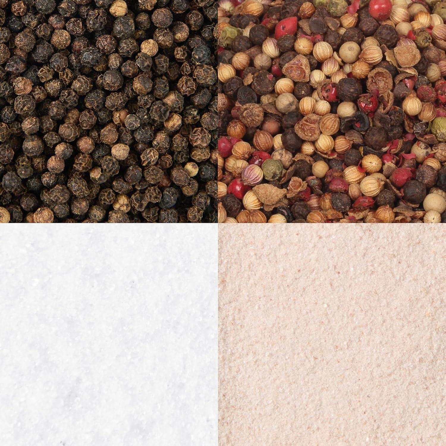 Mccormick Salt & Pepper Grinder Variety Pack (Himalayan Pink Salt, Sea Salt, Black Peppercorn, Peppercorn Medley), 0.05 Lb