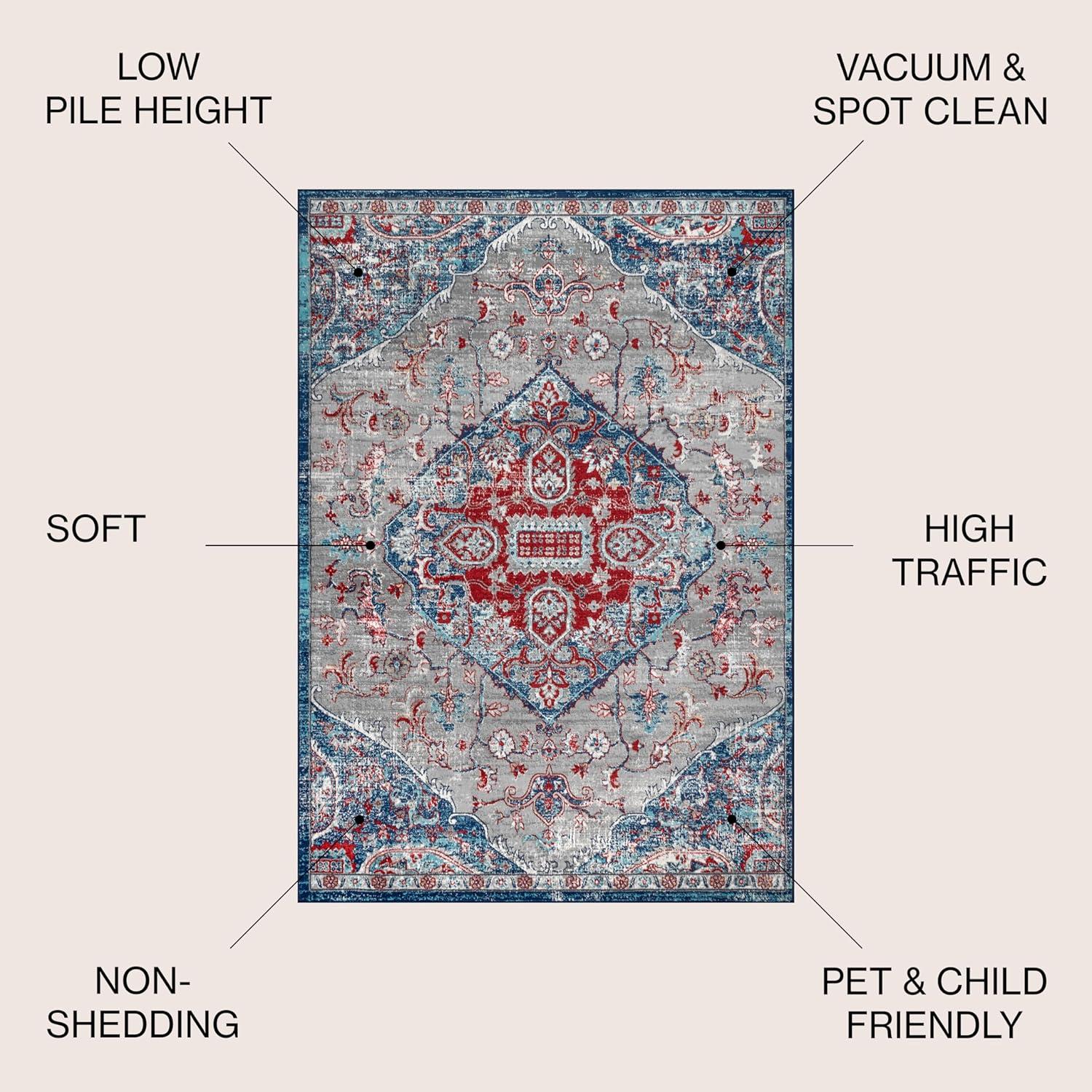 Modern Persian Vintage Medallion Runner Rug - JONATHAN Y