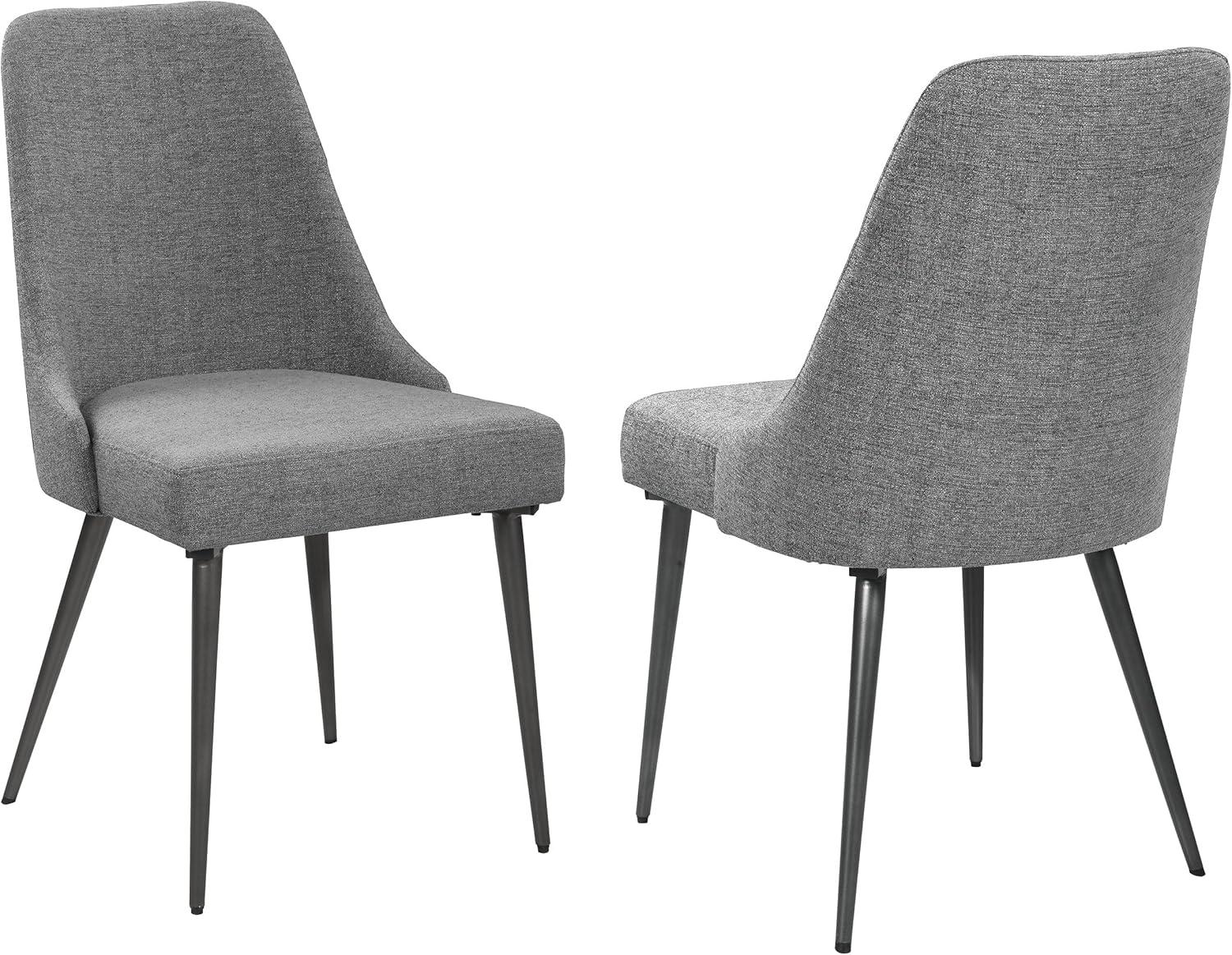 Alan Upholstered Dining Chairs Grey (Set Of 2)
