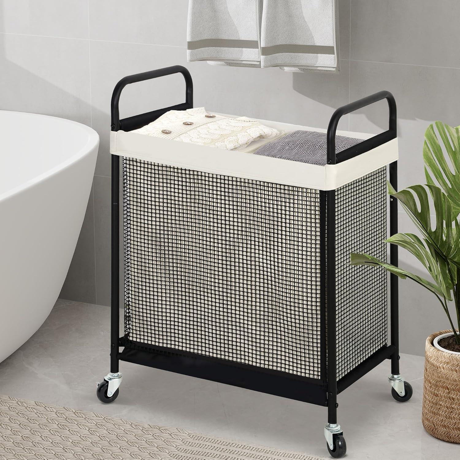 BTERAZ Laundry Hamper, 2-Section