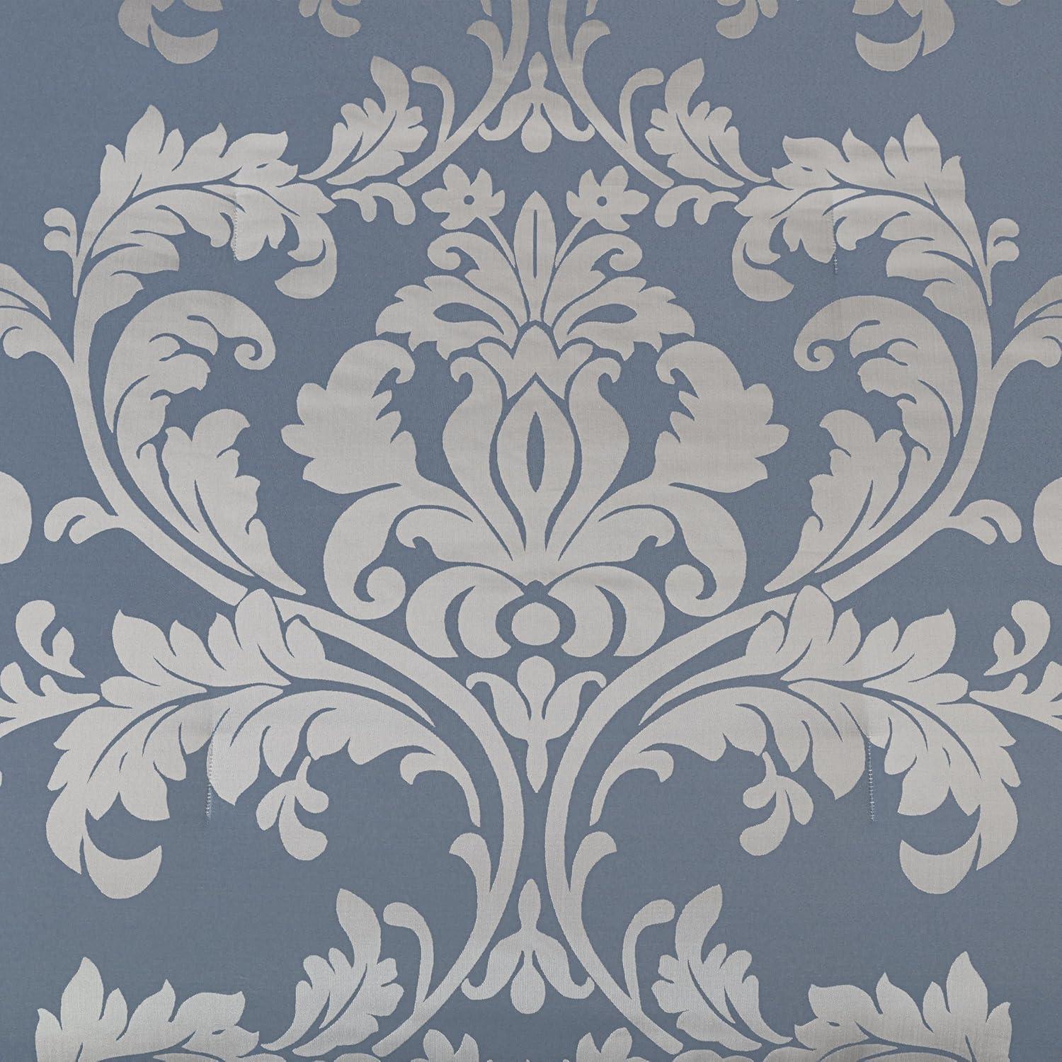 Chezmoi Collection Royale Jacquard Floral 7 Piece Comforter Set