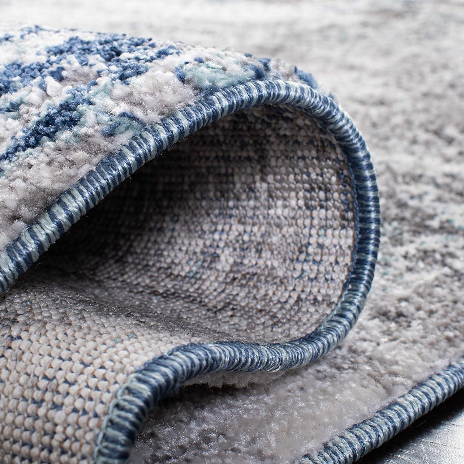Aston ASN705 Power Loomed Indoor Runner Rug - Light Blue/Grey - 2'x8' - Safavieh