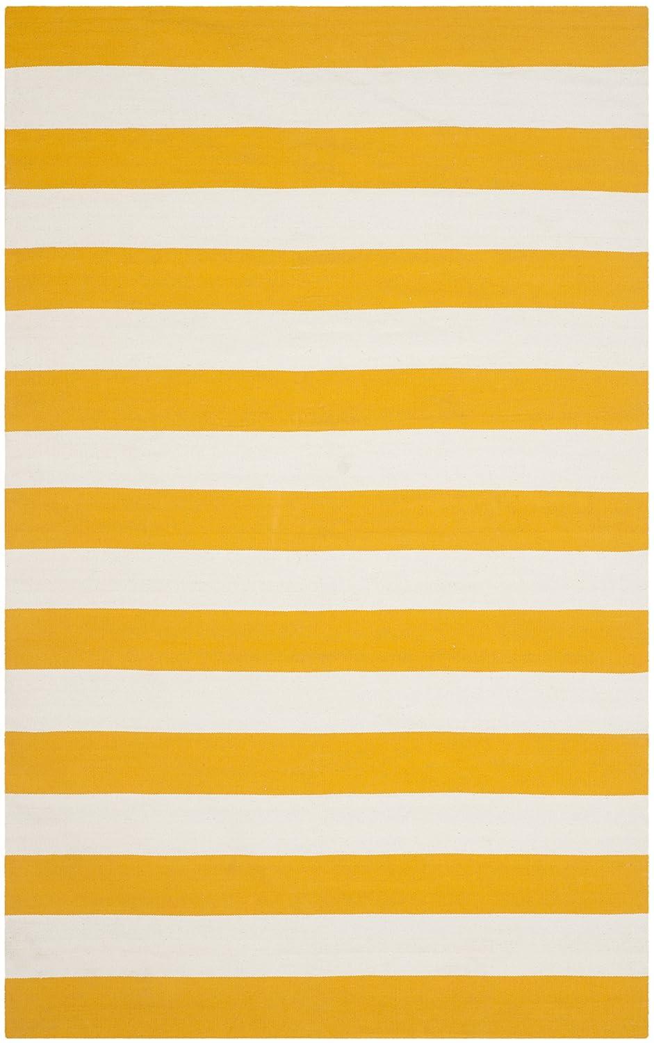 Montauk MTK712 Hand Woven Indoor Accent Rug - Yellow/Ivory - 4'x6' - Safavieh