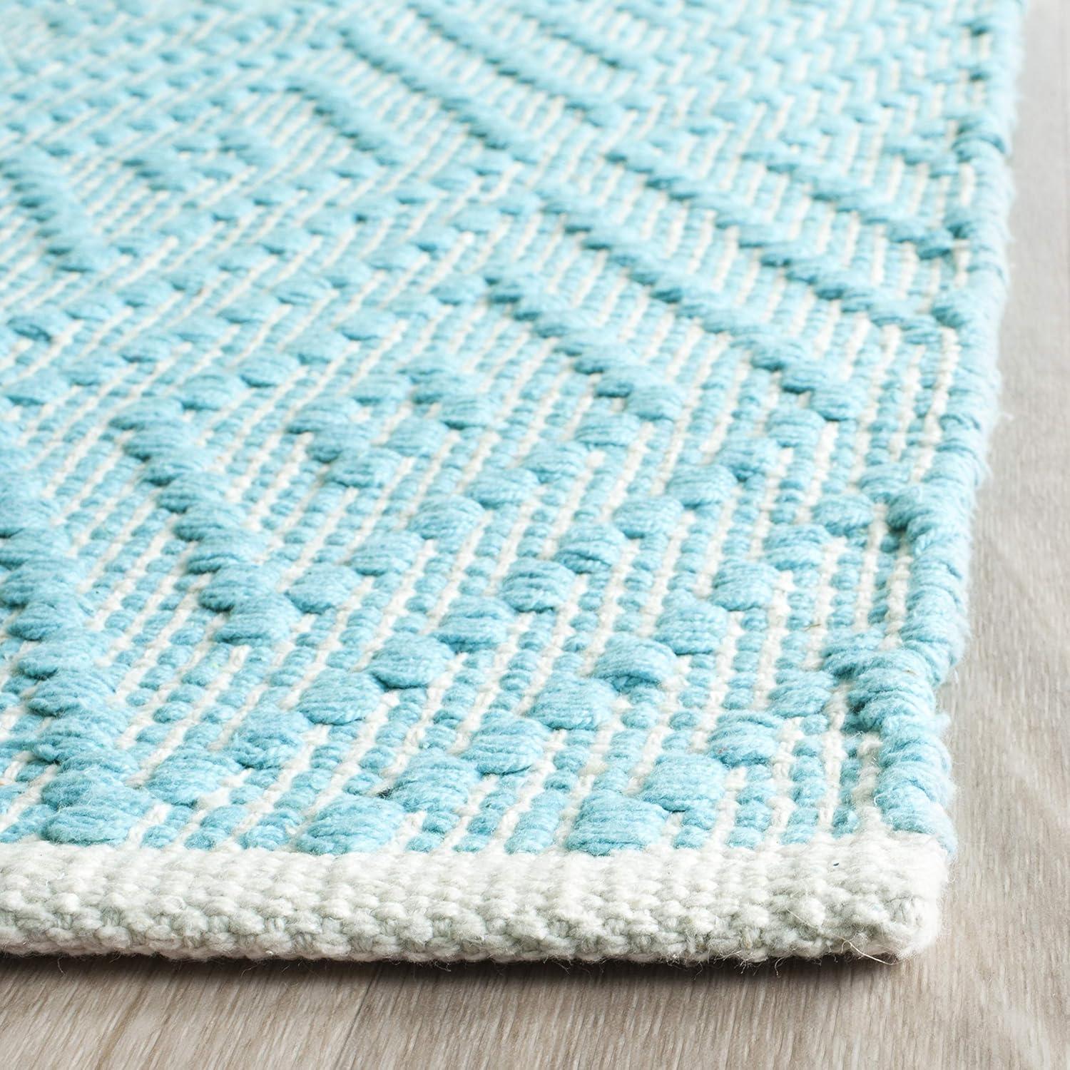 Montauk MTK811 Hand Woven Indoor Accent Rug - Turquoise/Ivory - 3'x5' - Safavieh.
