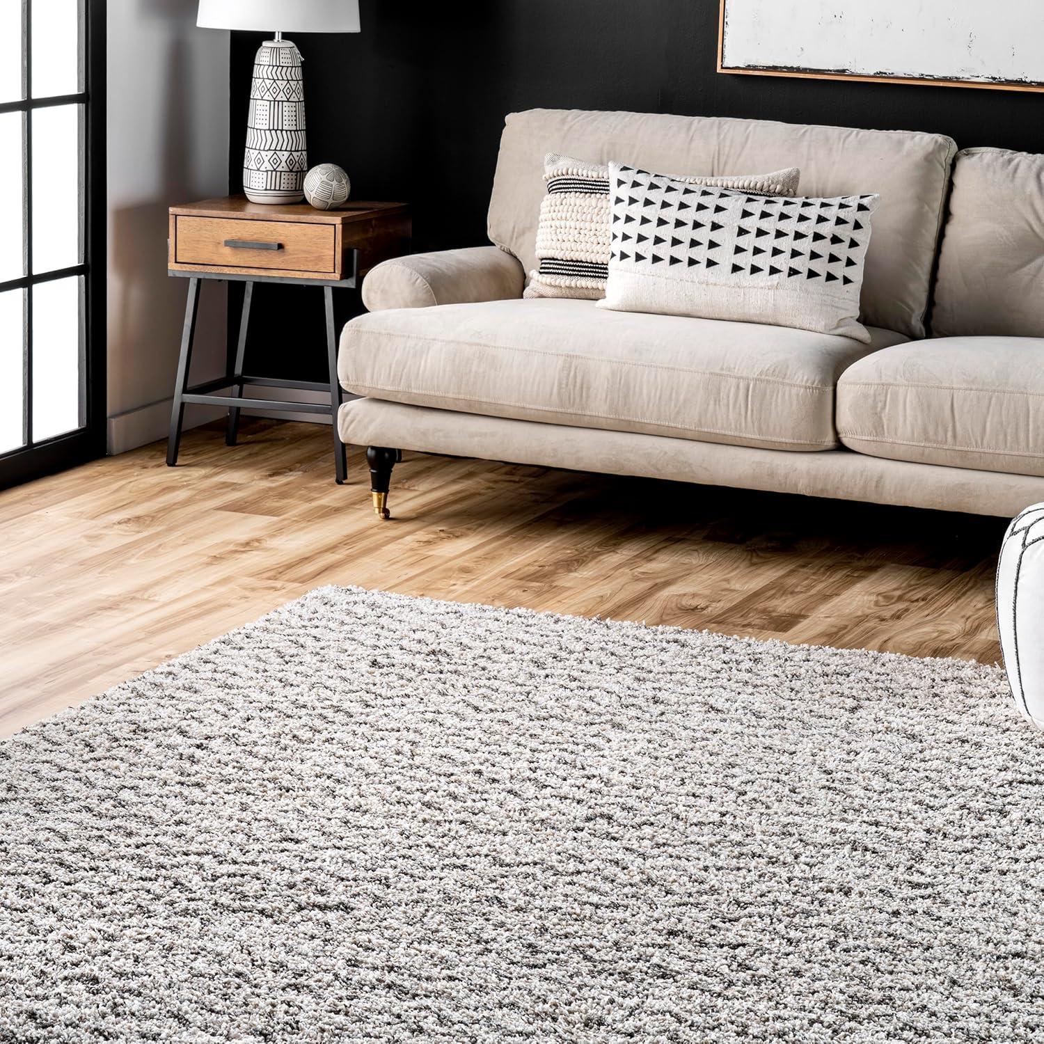 nuLOOM Cuellar Chevron Shag Area Rug, 7' 6" x 9' 6", Ivory