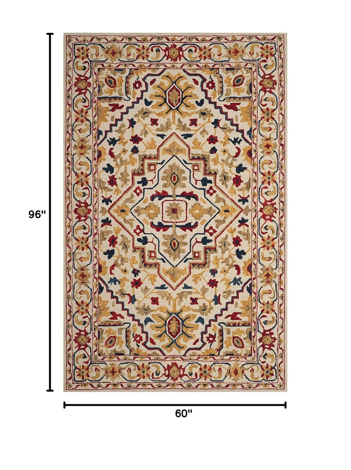 Aspen APN705 Hand Tufted Area Rug - Ivory/Multi - 5'x8' - Safavieh.